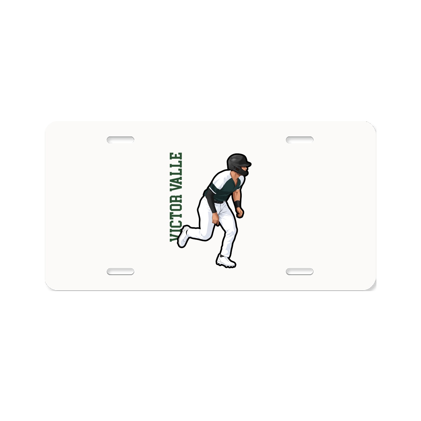 License Plate — Name Vertical in Classic