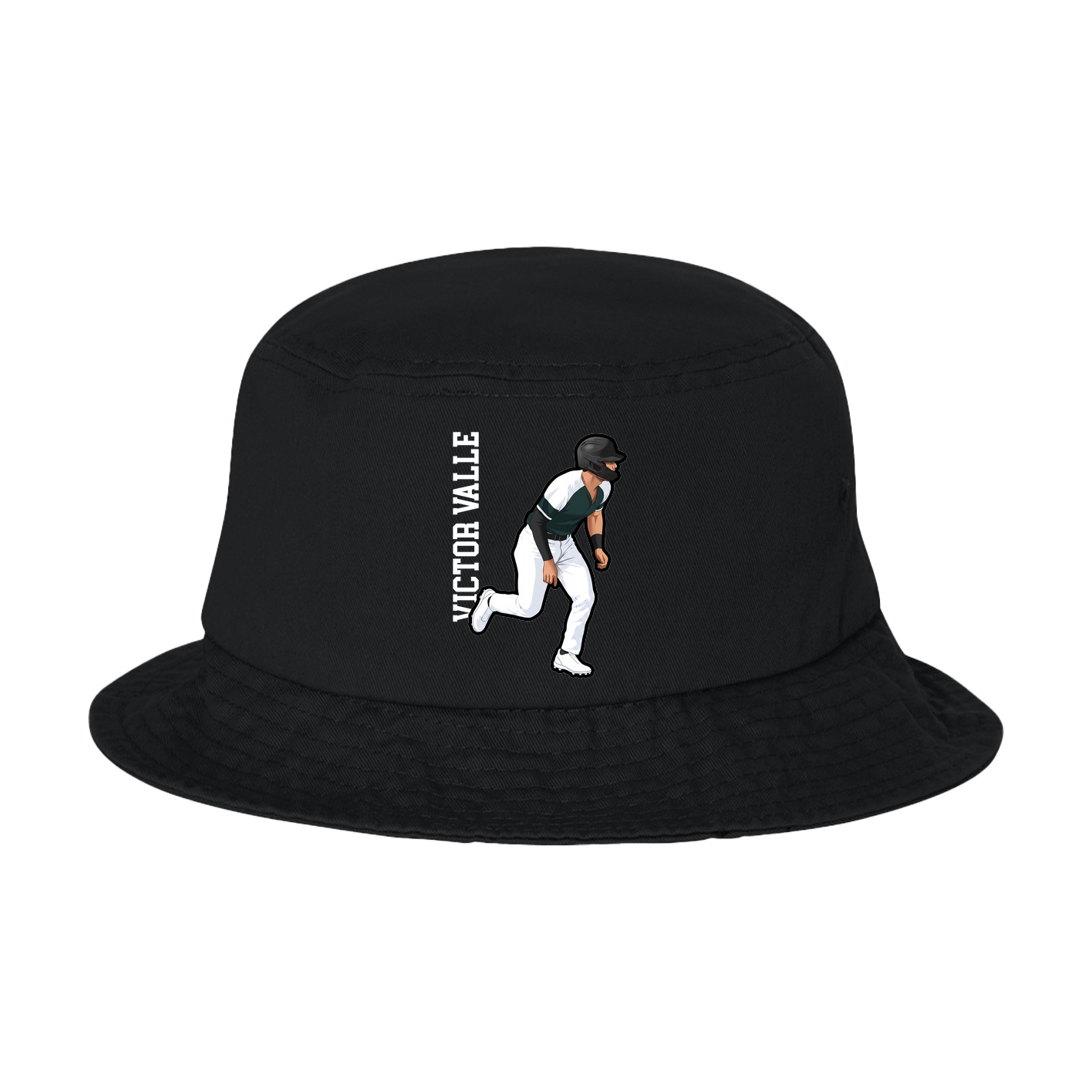 Bucket Cap — Name Vertical in Black