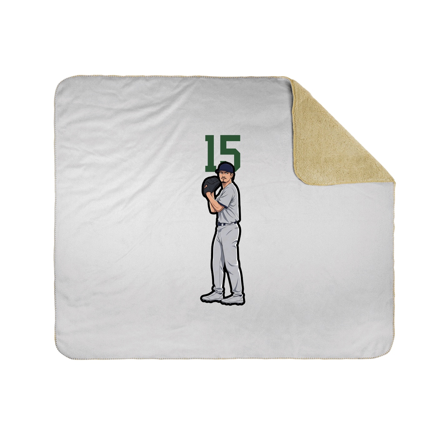 Throw Blanket — Number Top in White