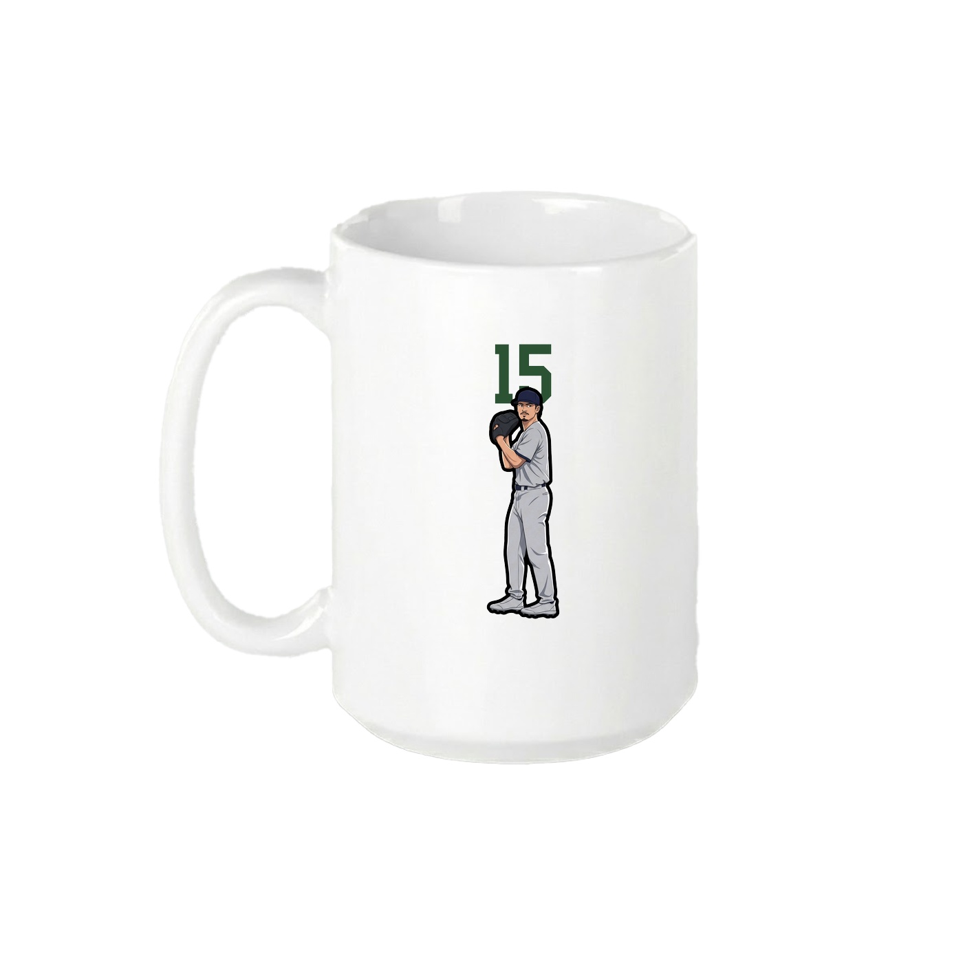 15oz Coffee Mug — Number Top in White