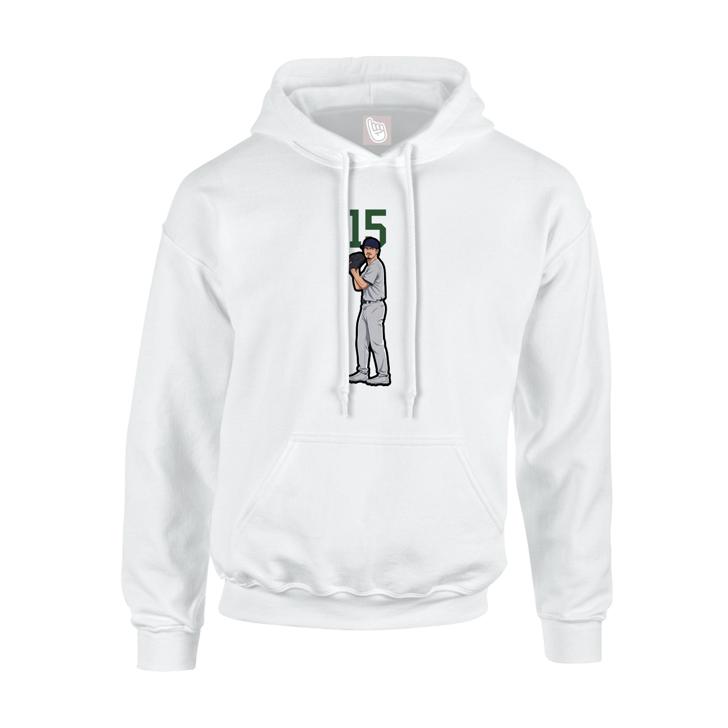 Hoodie — Number Top in White