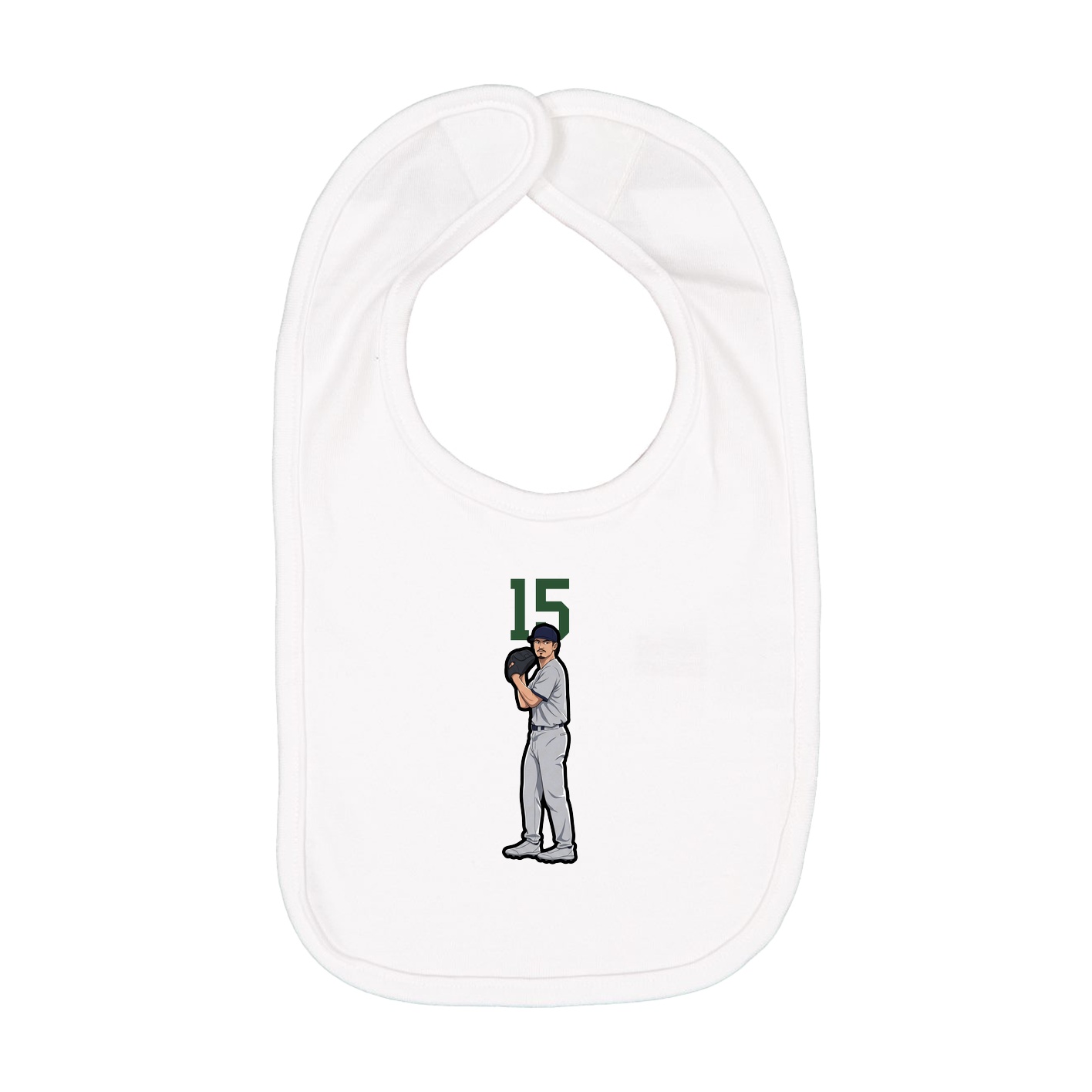 Infant Bib — Number Top in White