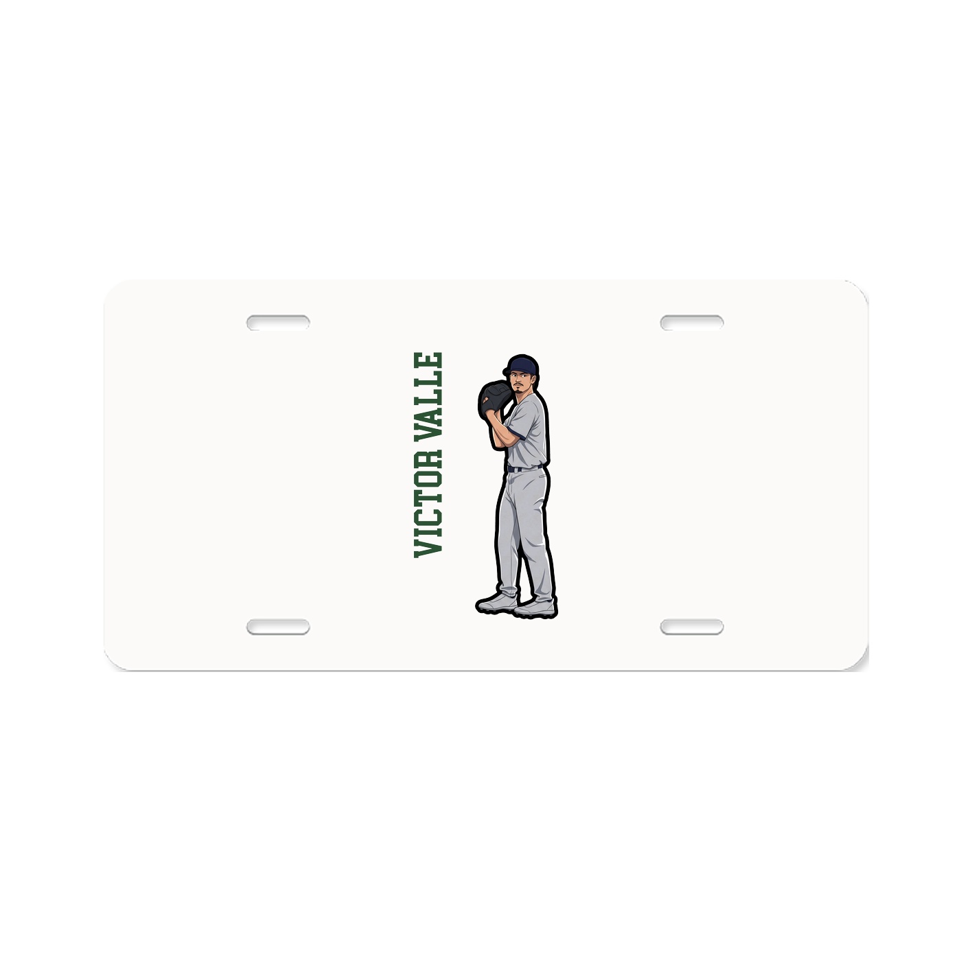License Plate — Name Vertical in Classic