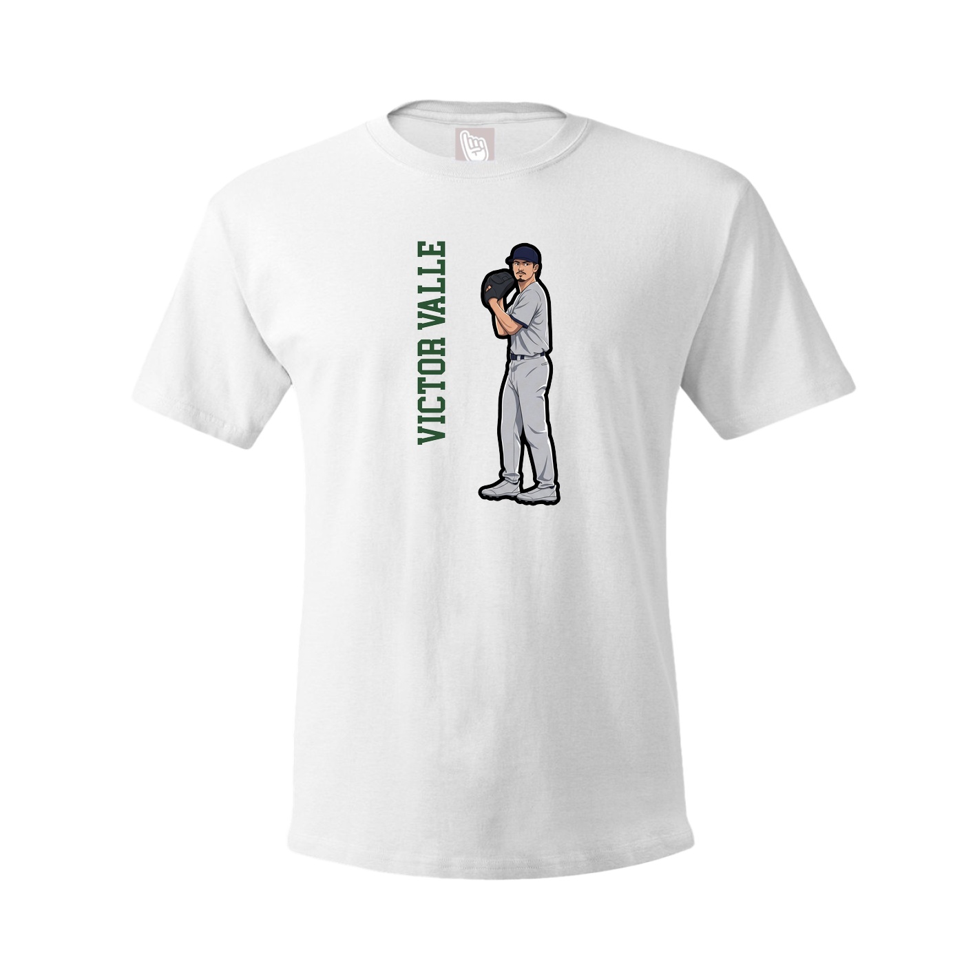 Youth Tee — Name Vertical in White