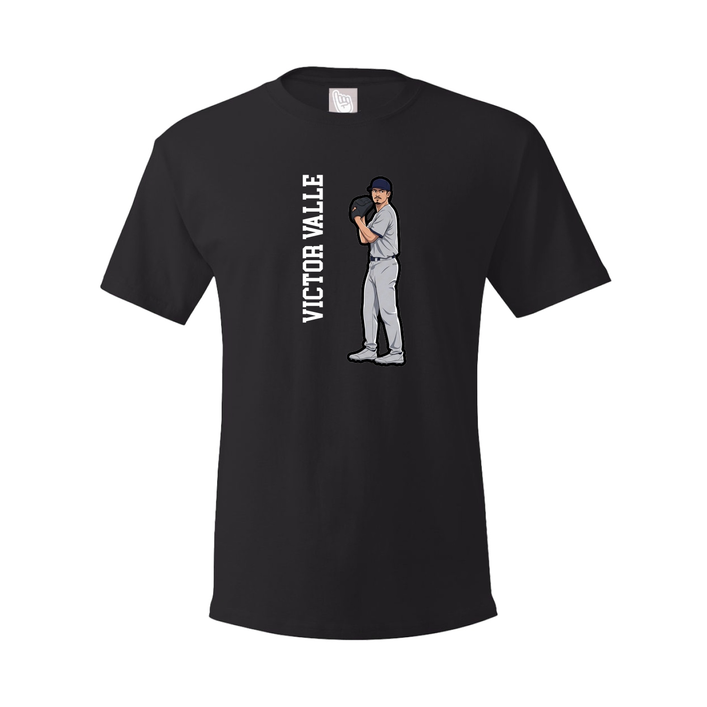 Youth Tee — Name Vertical in Black
