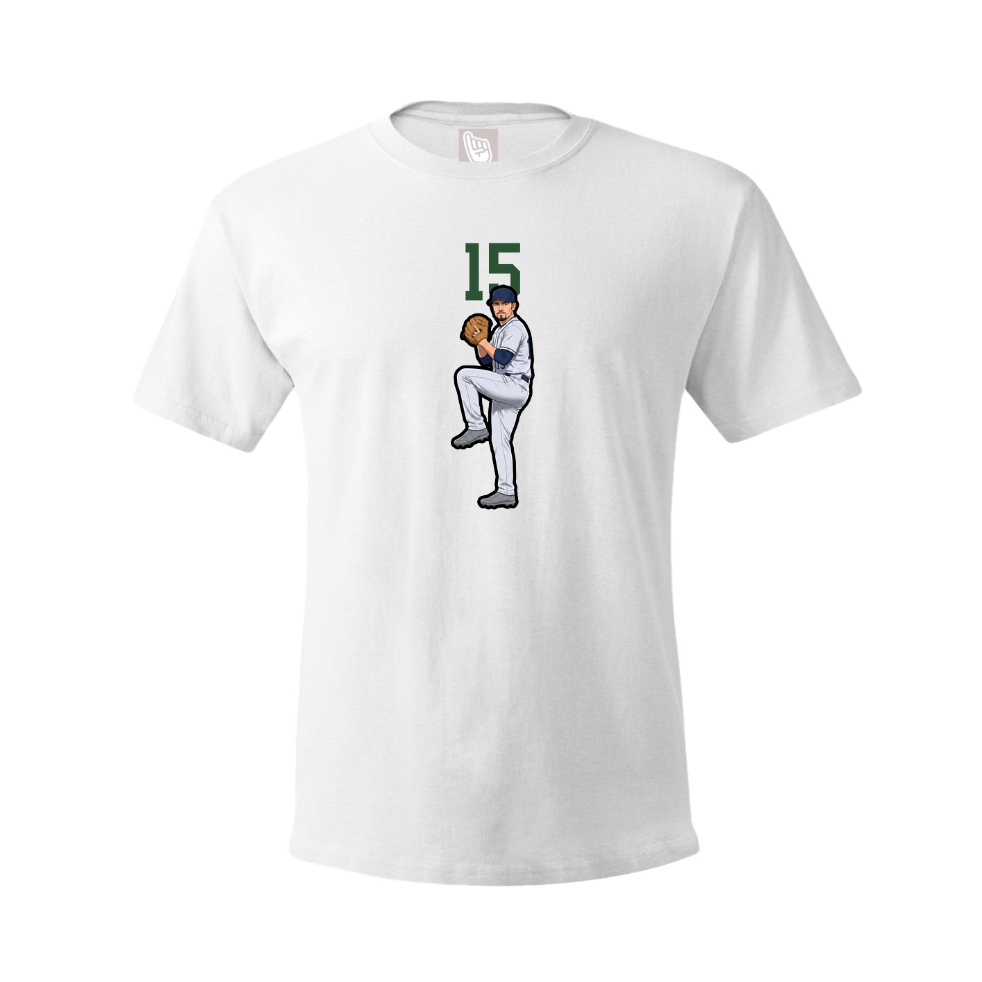 Youth Tee — Number Top in White