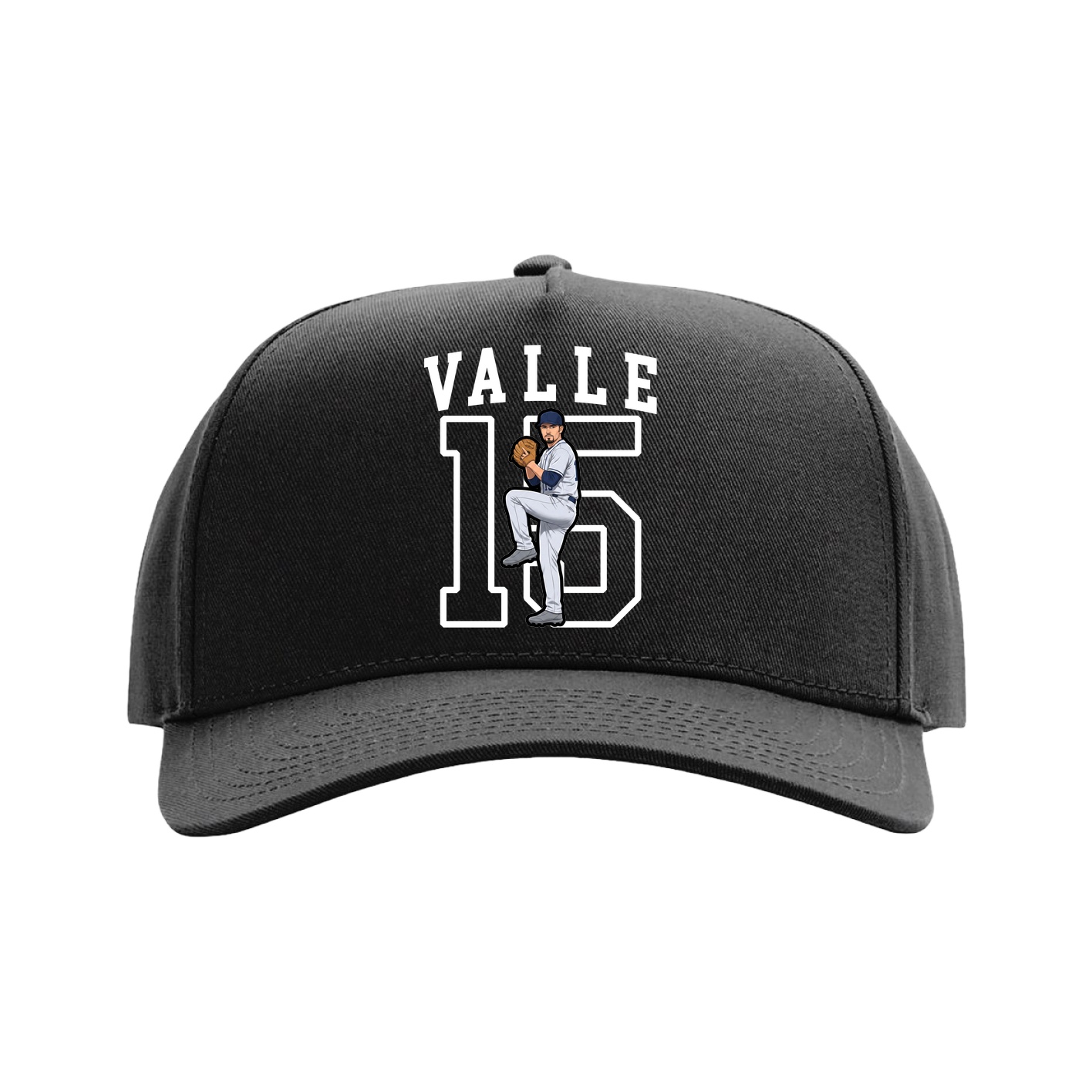 Full Fabric Five-Panel Champ Cap — Shirsey in Black
