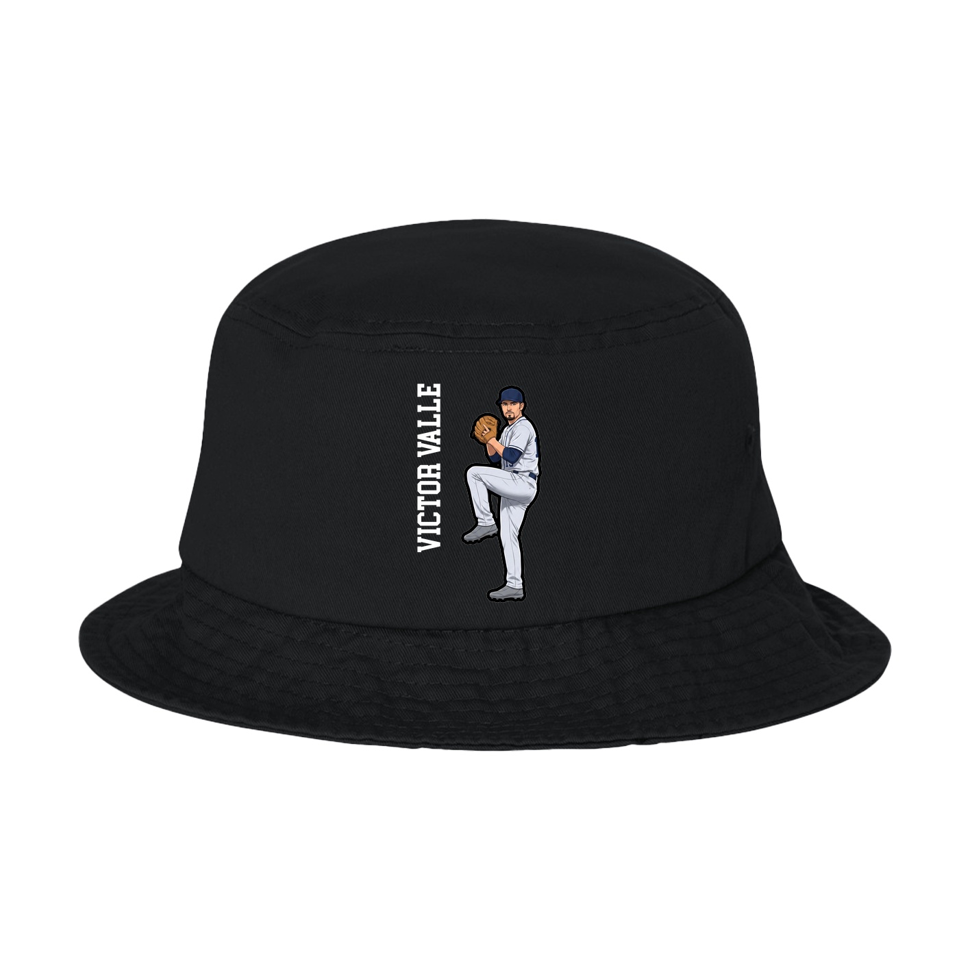 Bucket Cap — Name Vertical in Black