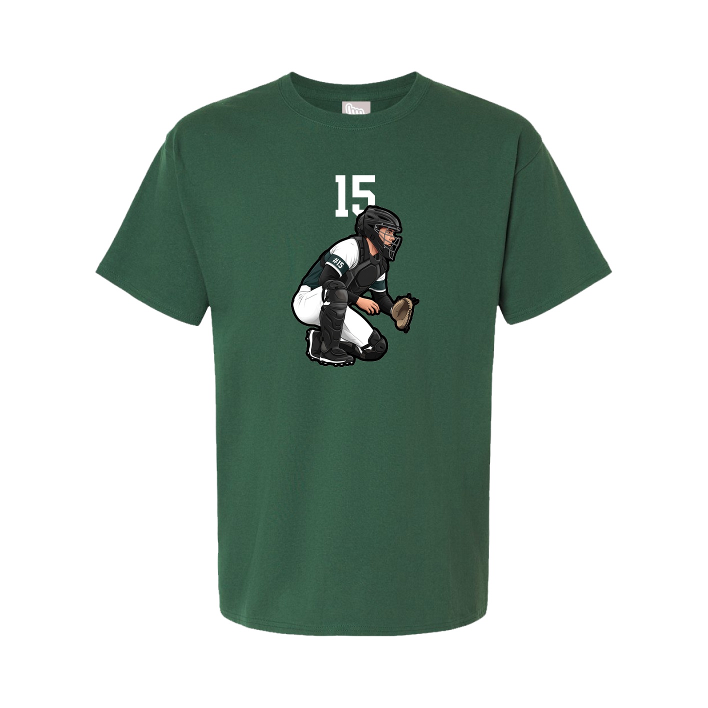 Youth Tee — Number Top in Green