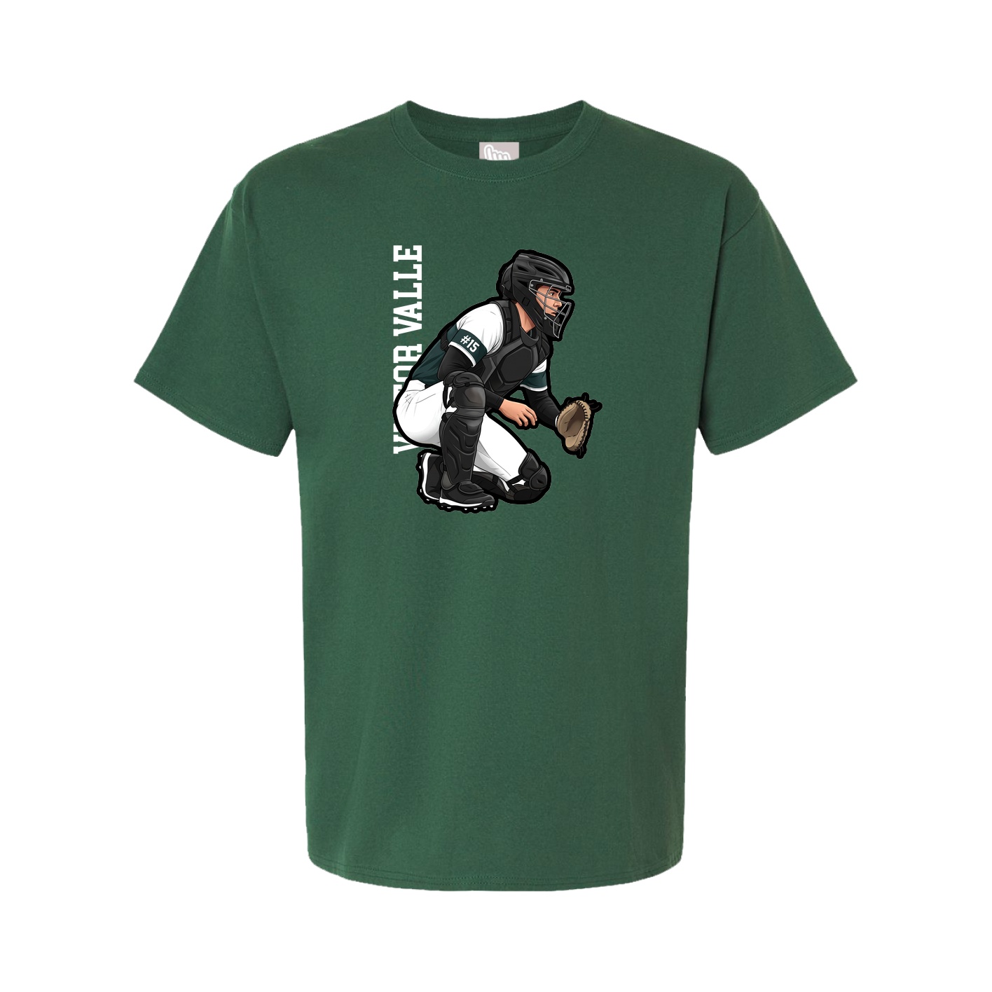 Youth Tee — Name Vertical in Green