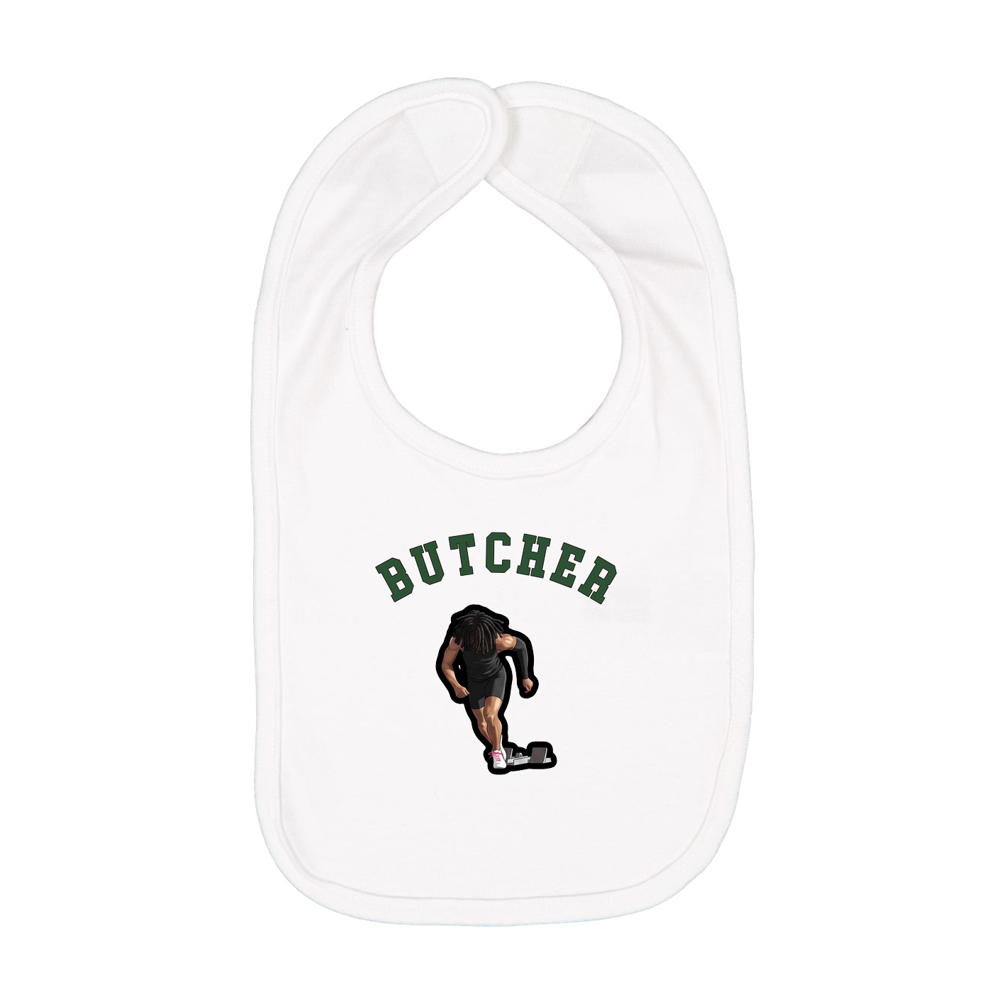 Infant Bib — Shirsey Arch in White