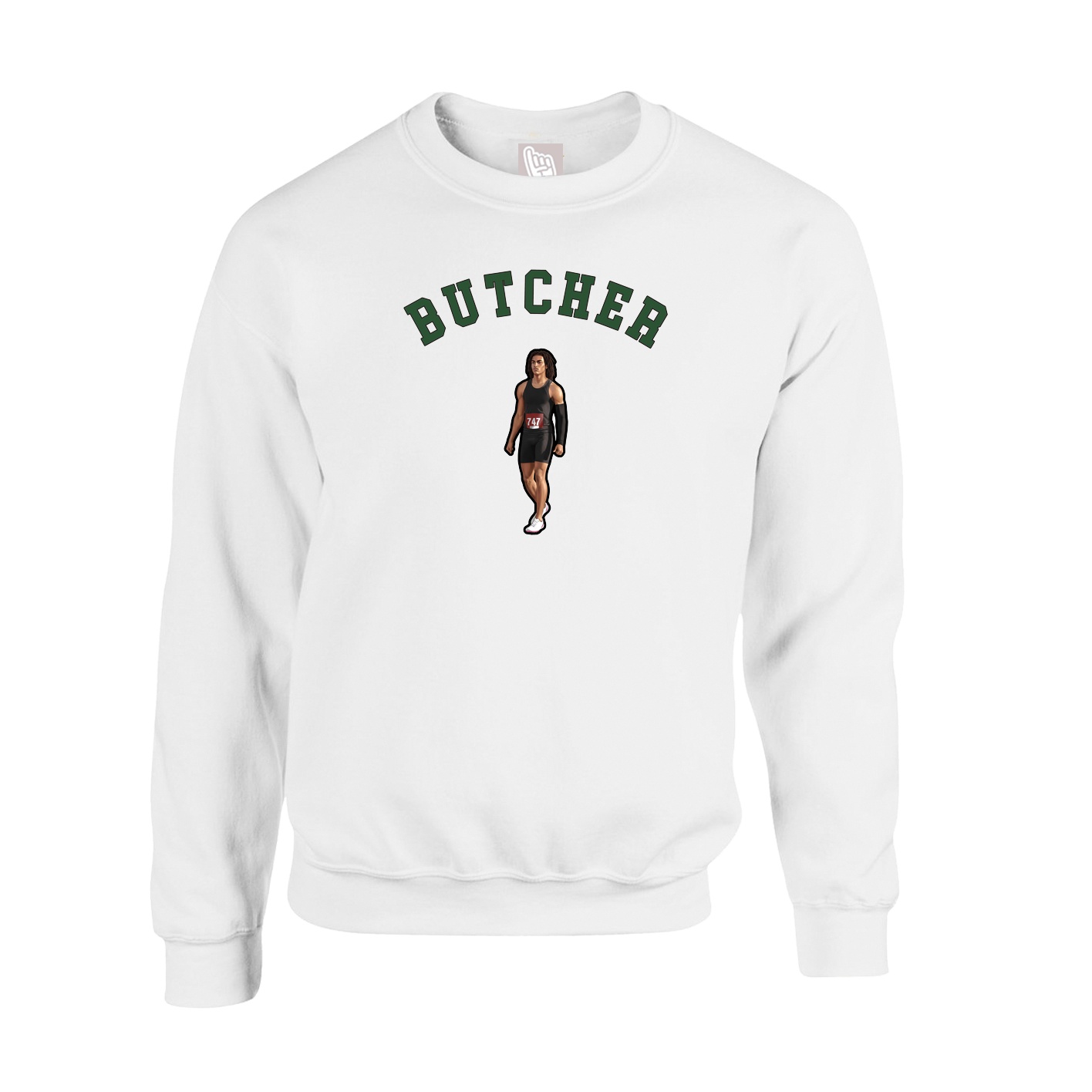 Fleece Crew — Shirsey Arch in White