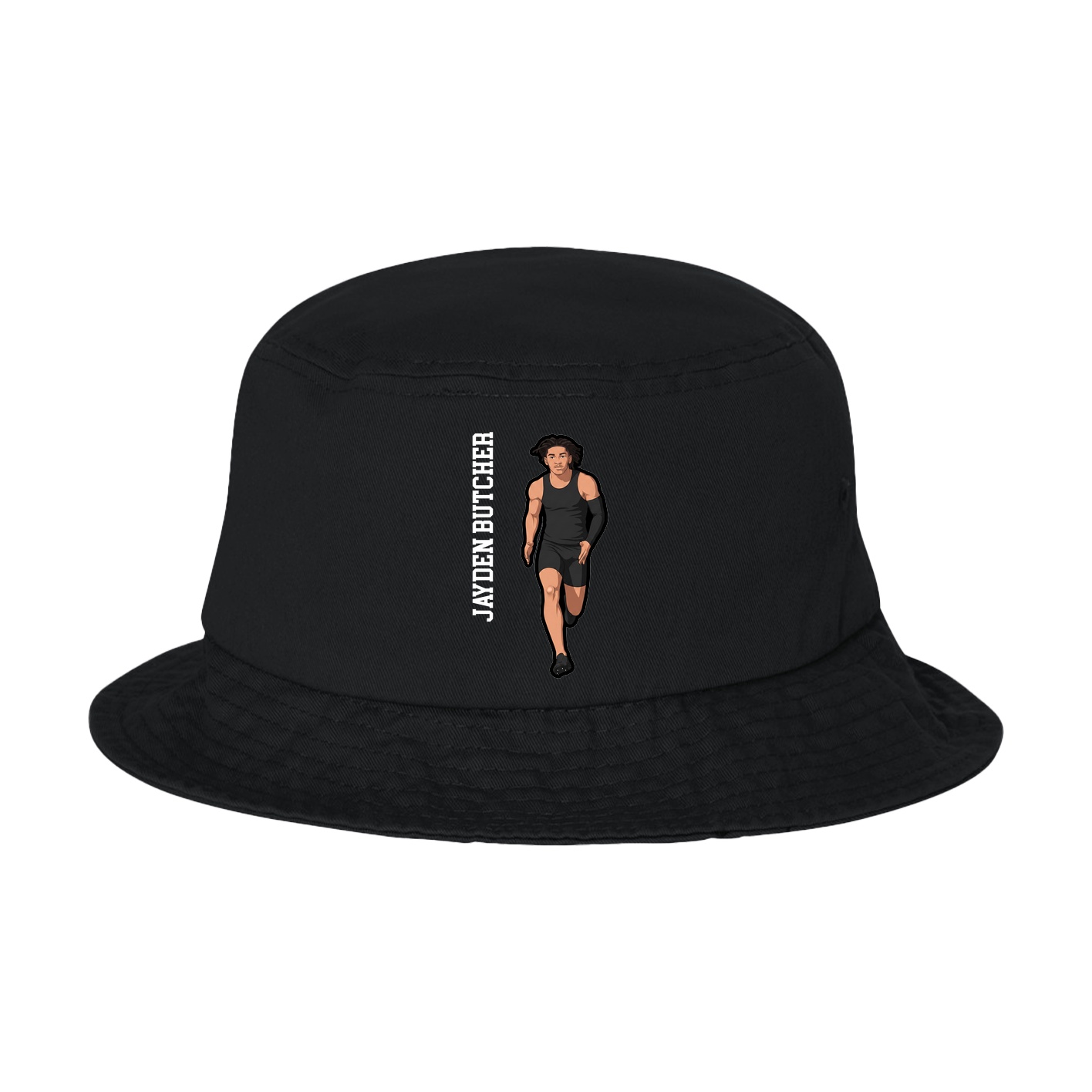 Bucket Cap — Name Vertical in Black