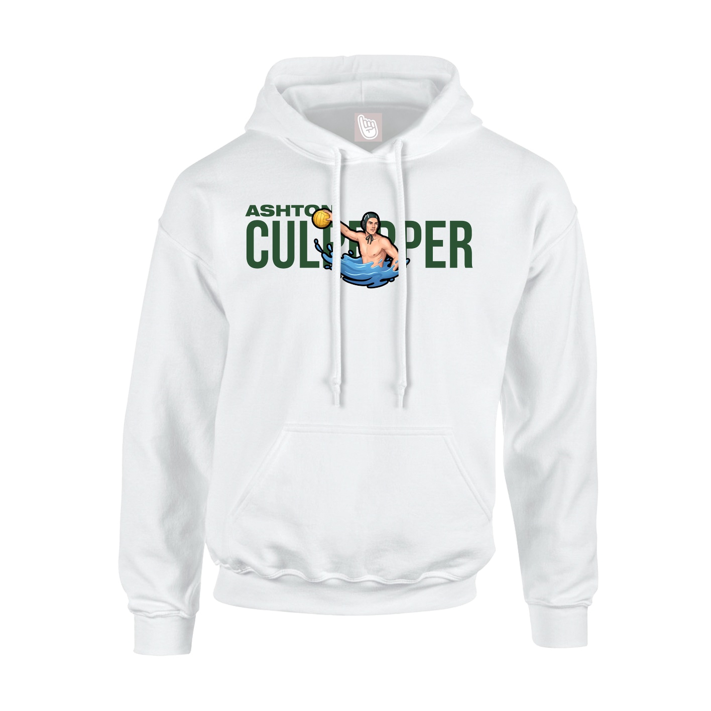Youth Hoodie — Player Name in White