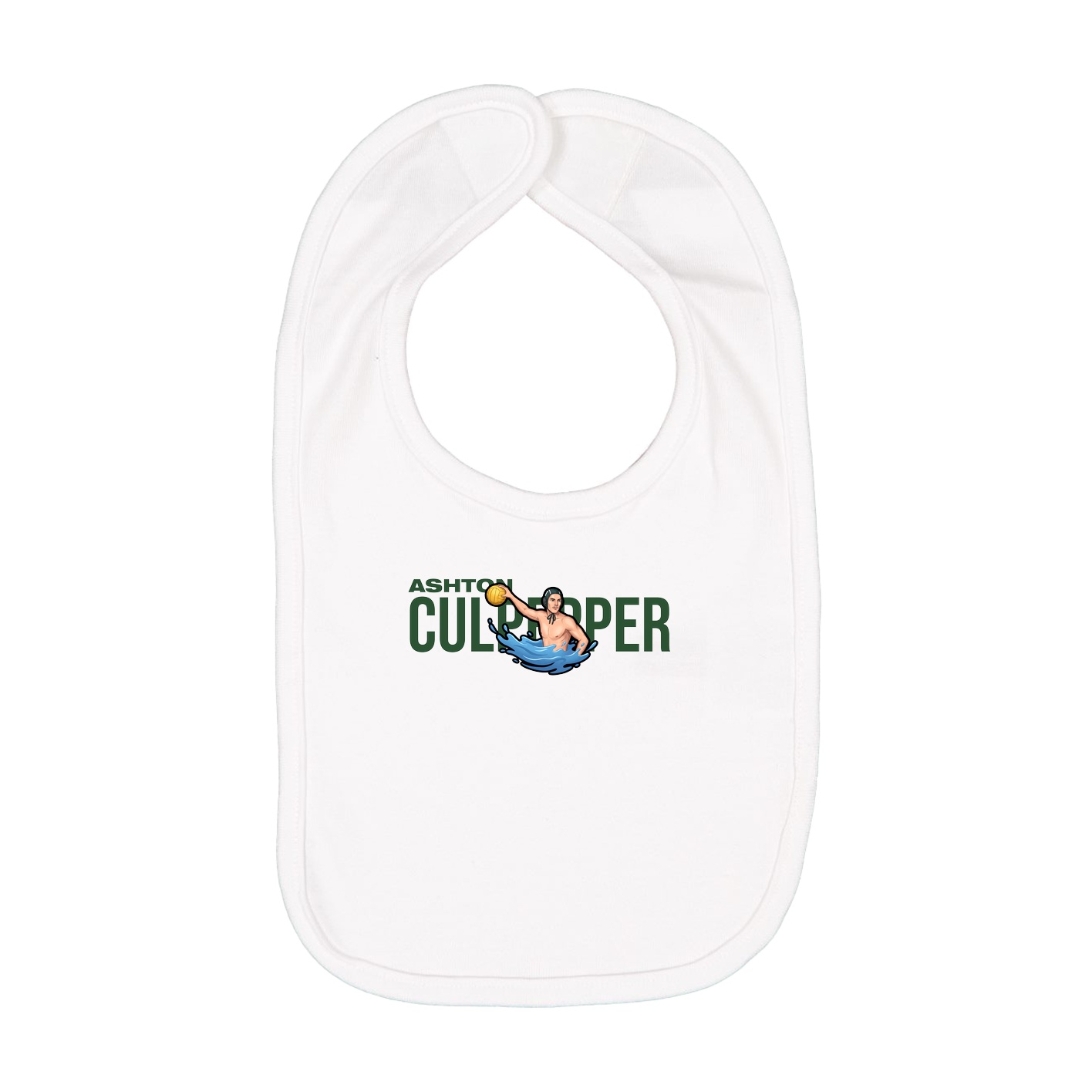 Infant Bib — Player Name in White