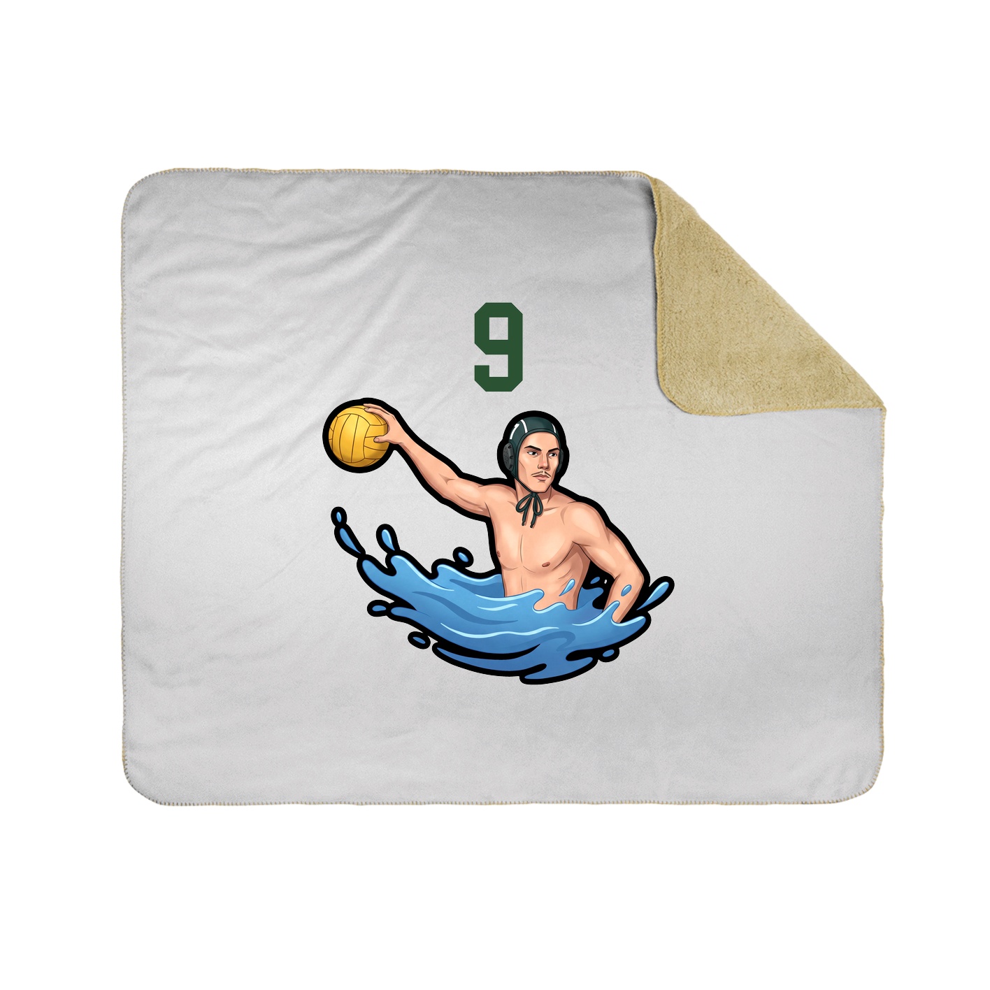 Throw Blanket — Number Top in White