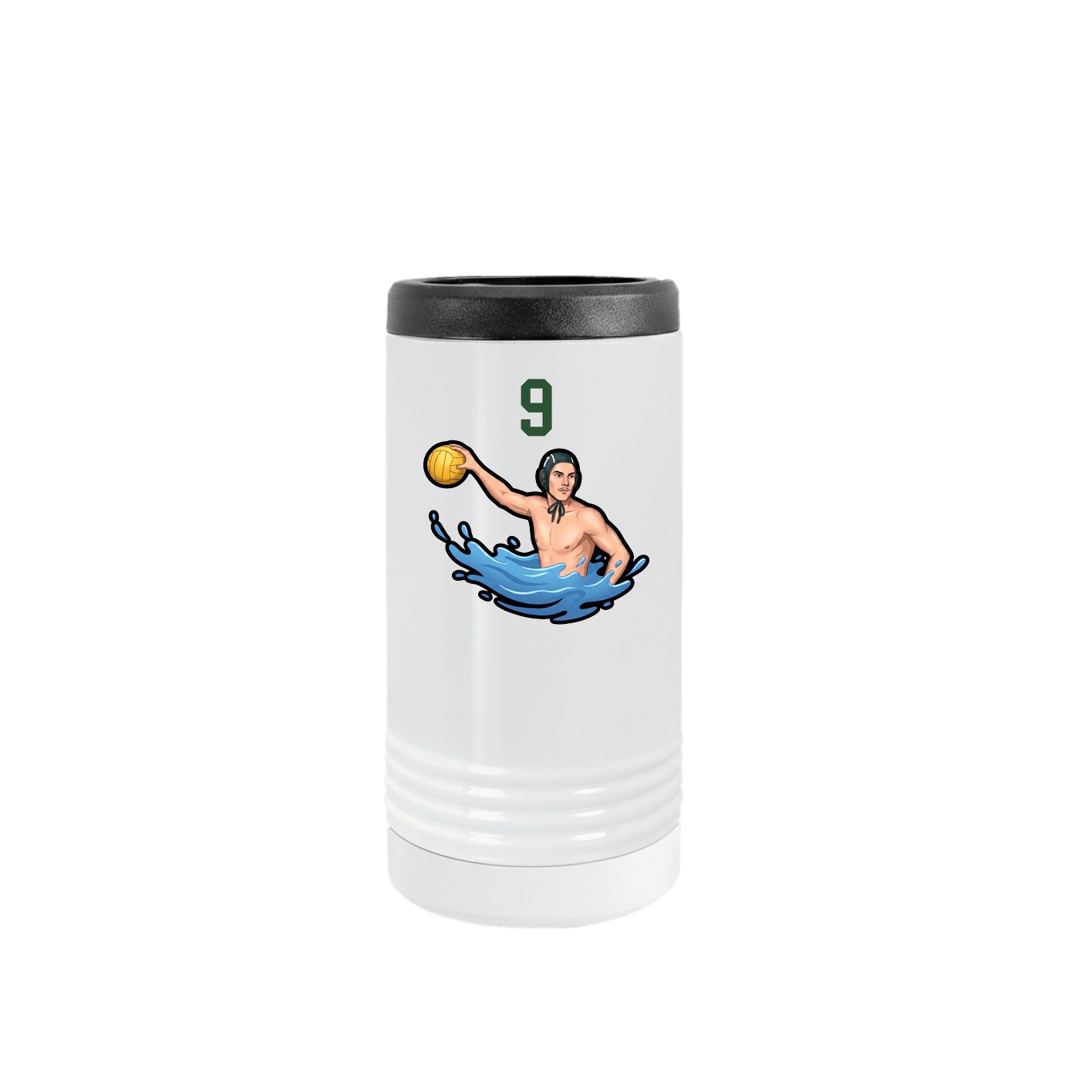 Slim Beverage Holder — Number Top in White