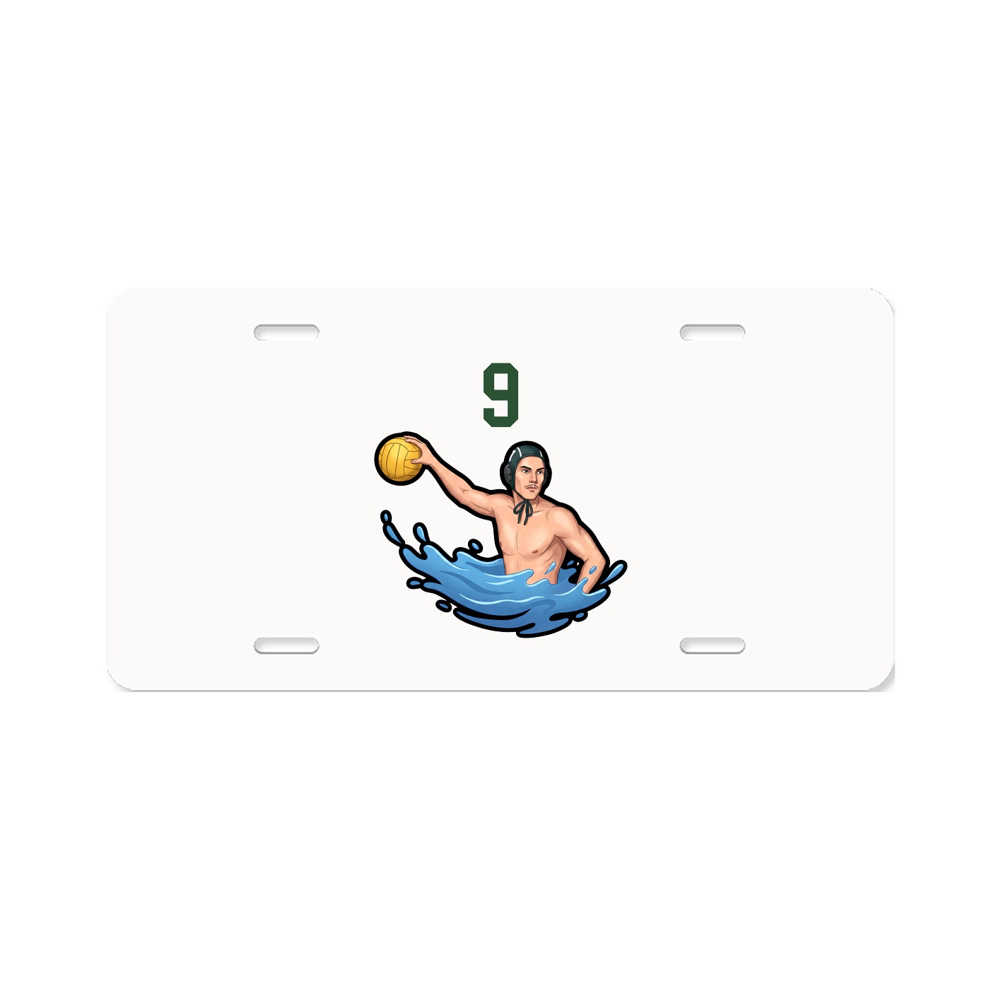 License Plate — Number Top in Classic