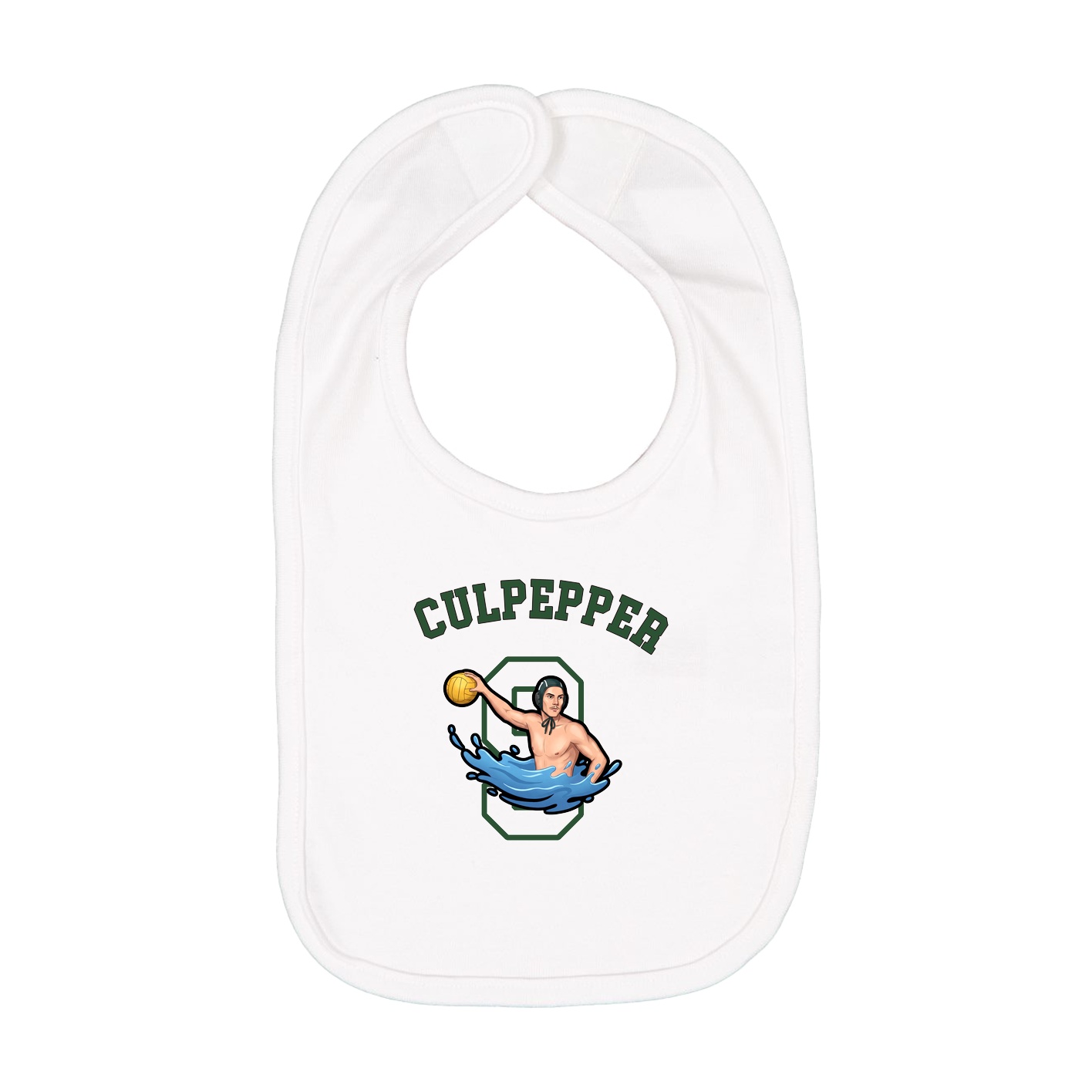 Infant Bib — Shirsey Arch in White