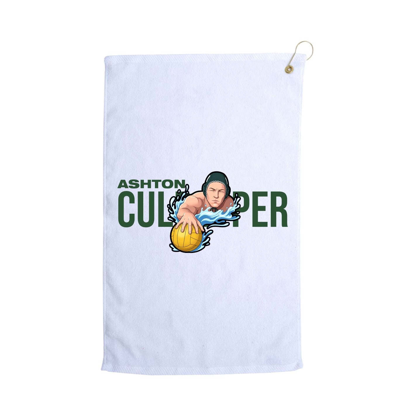 Golf Towel — Player Name in White