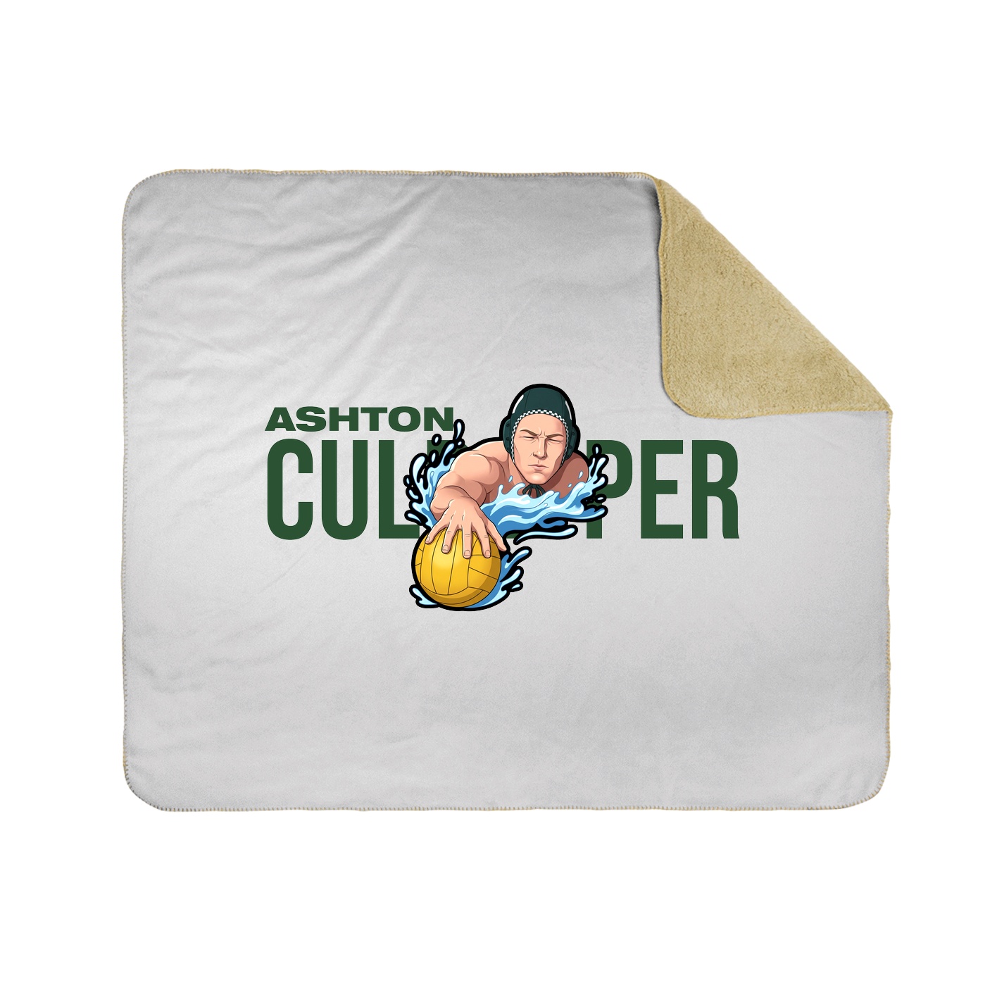 Throw Blanket — Player Name in White