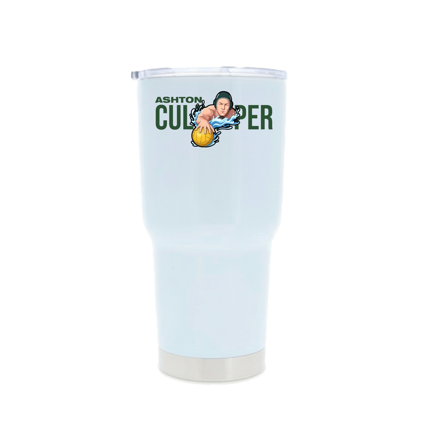 30oz Stainless Steel Tumbler — Player Name in White