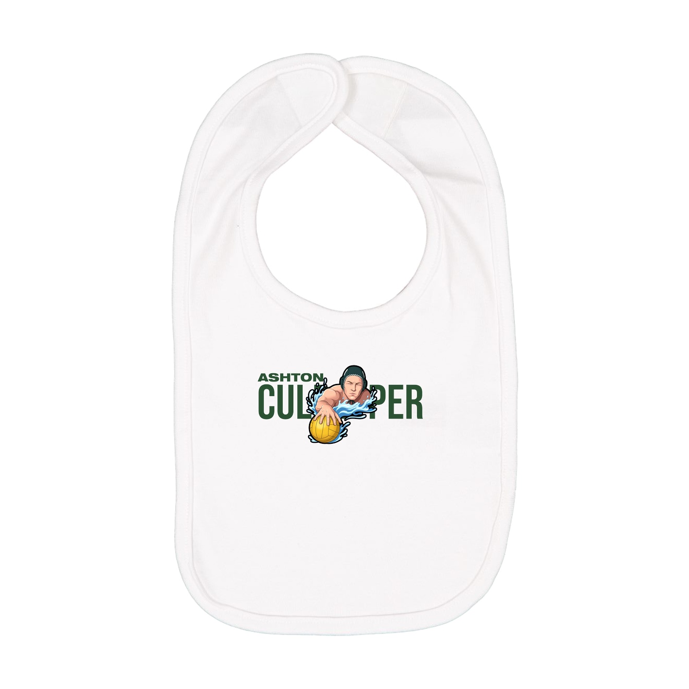 Infant Bib — Player Name in White