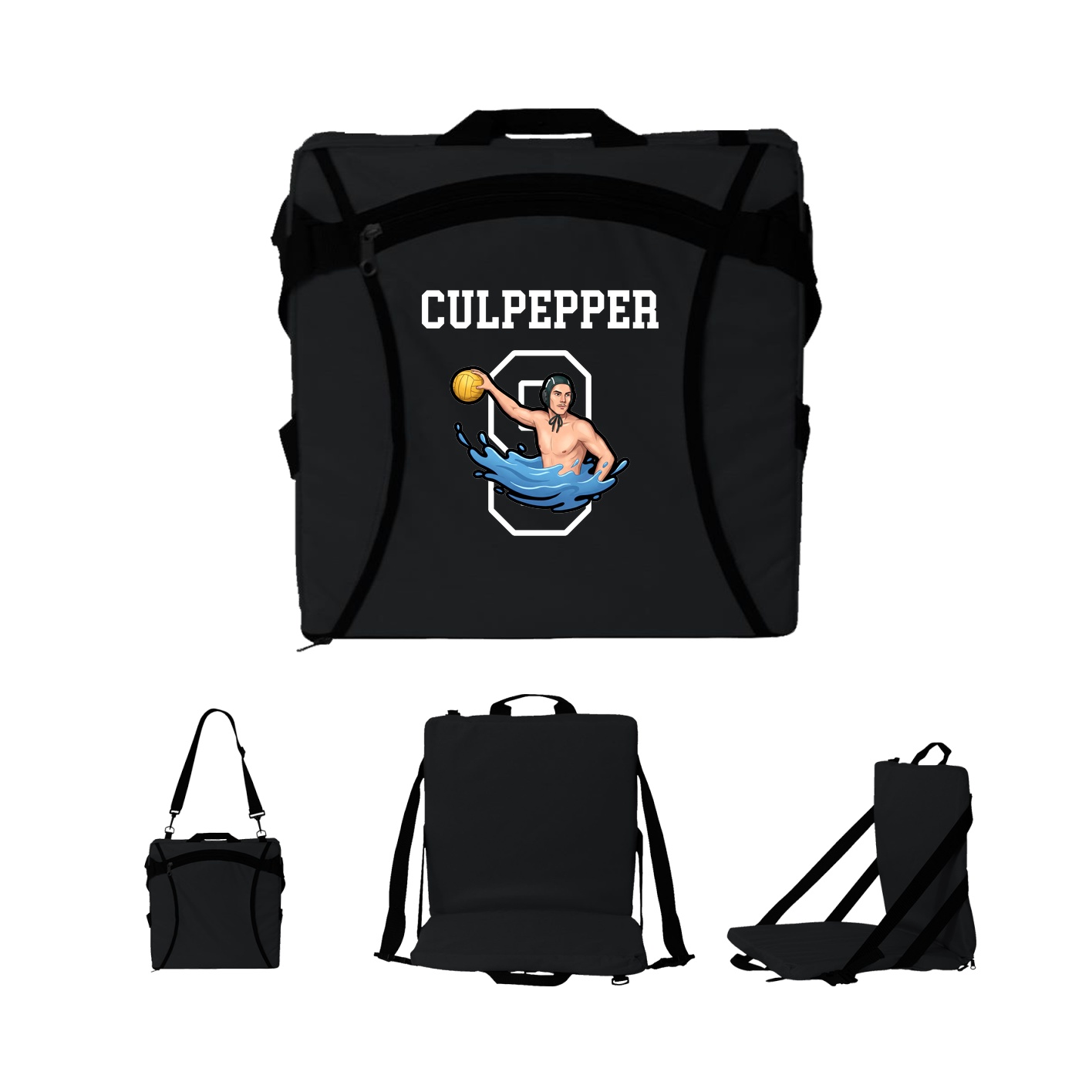 Folding Stadium Seat — Shirsey in Black