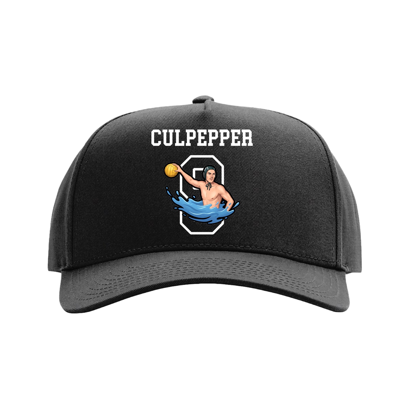 Full Fabric Five-Panel Champ Cap — Shirsey in Black