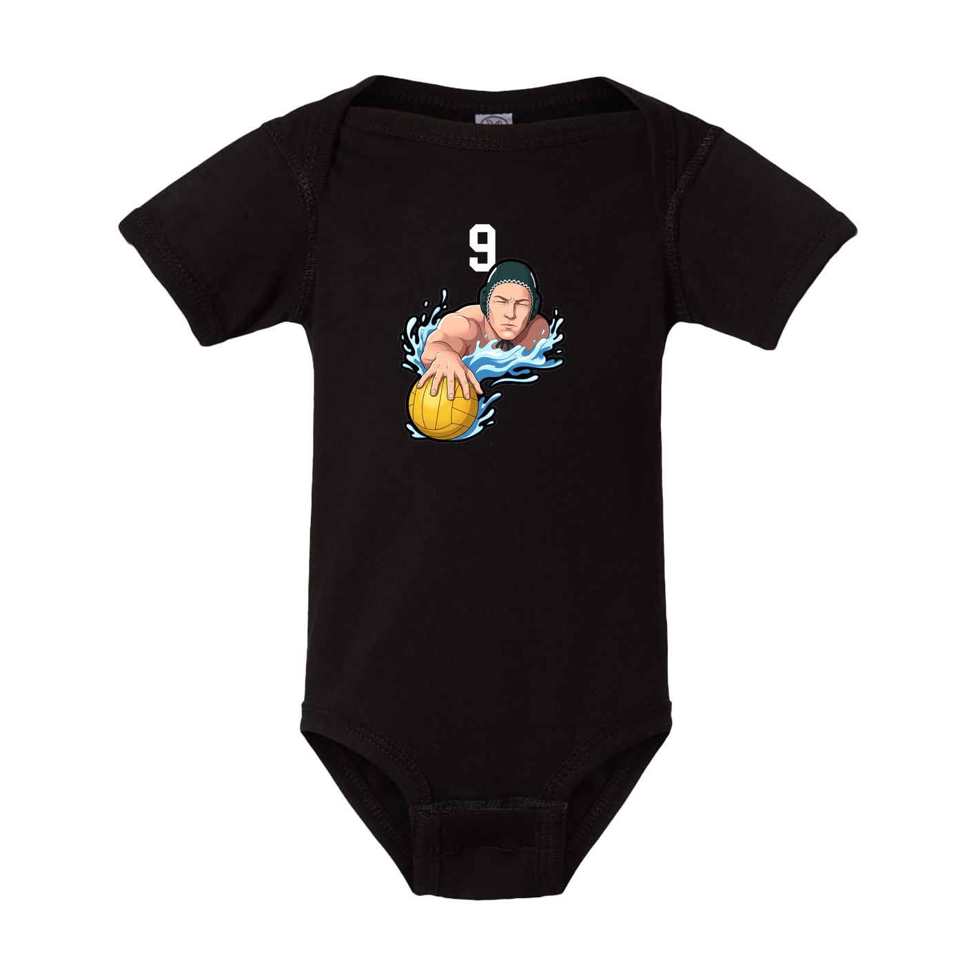 Baby Onesie — Number Top in Black