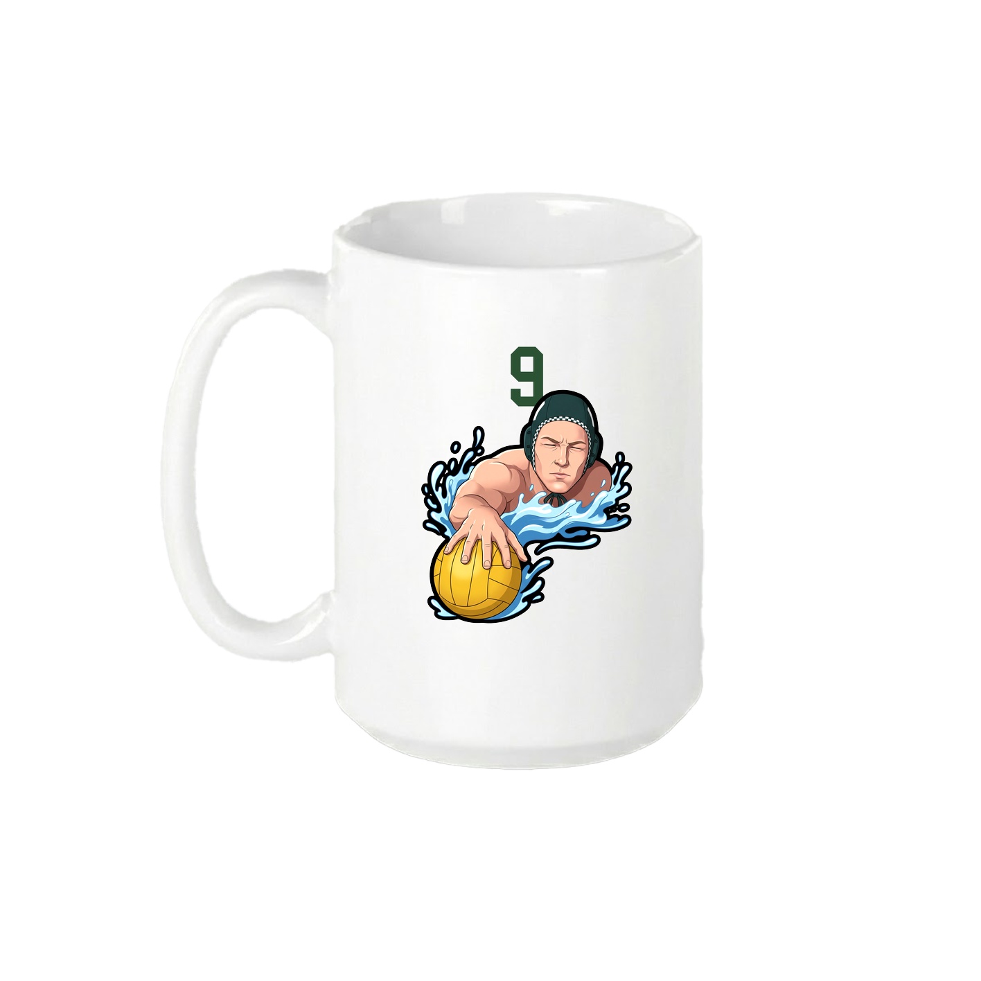 15oz Coffee Mug — Number Top in White