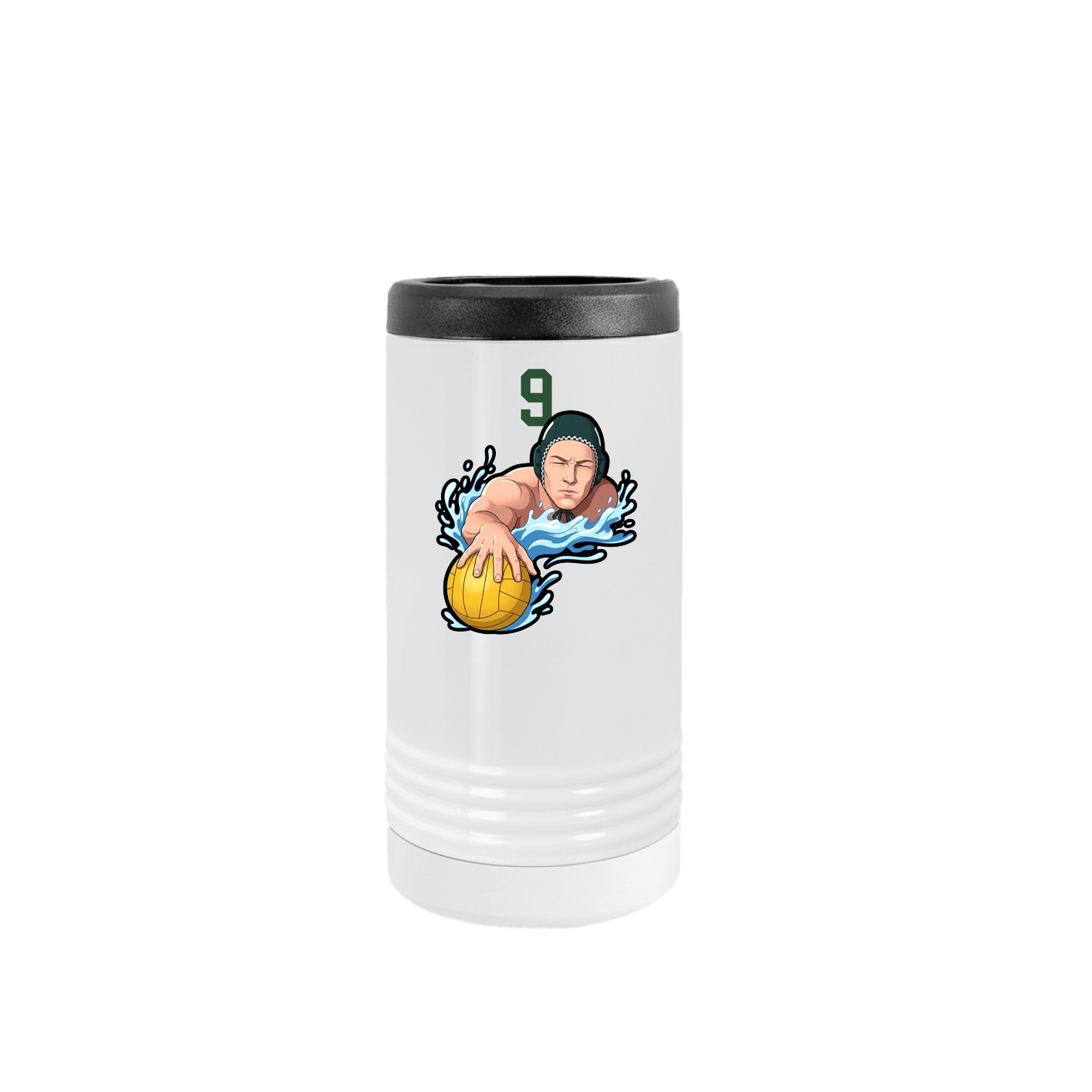 Slim Beverage Holder — Number Top in White