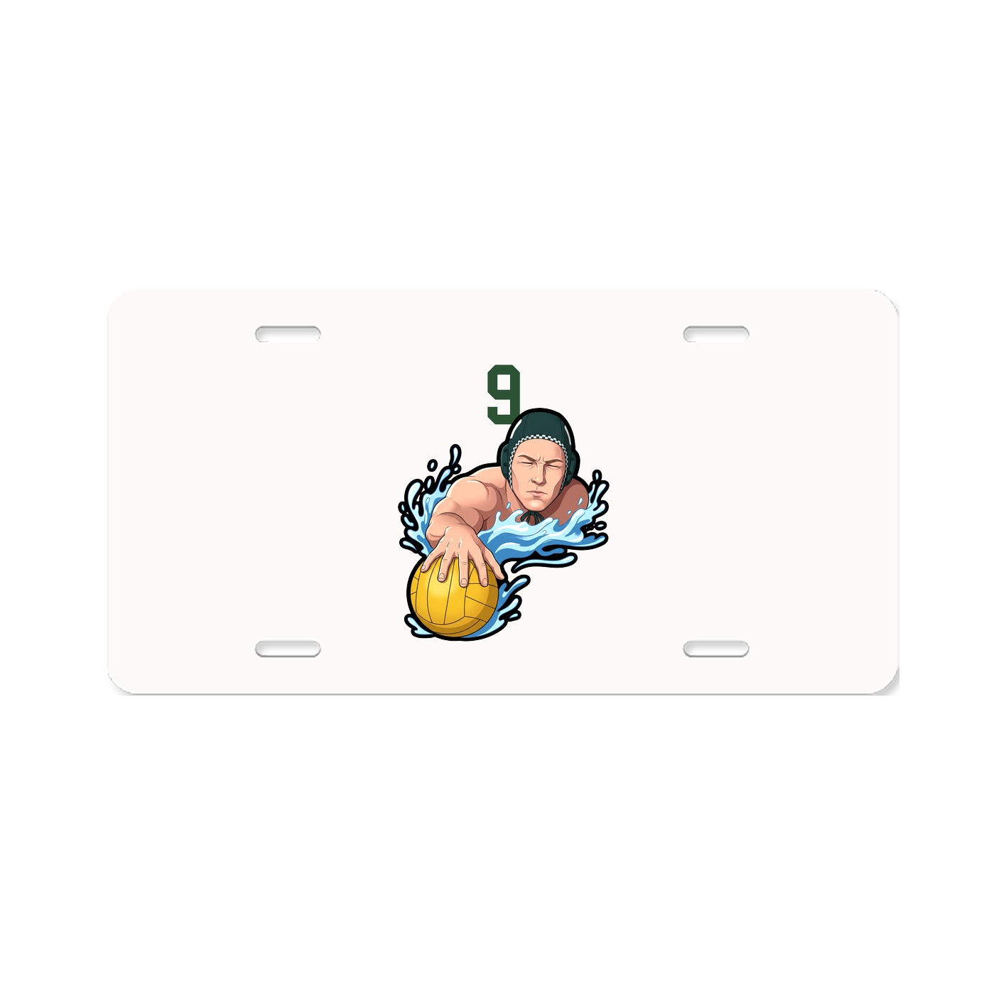 License Plate — Number Top in Classic