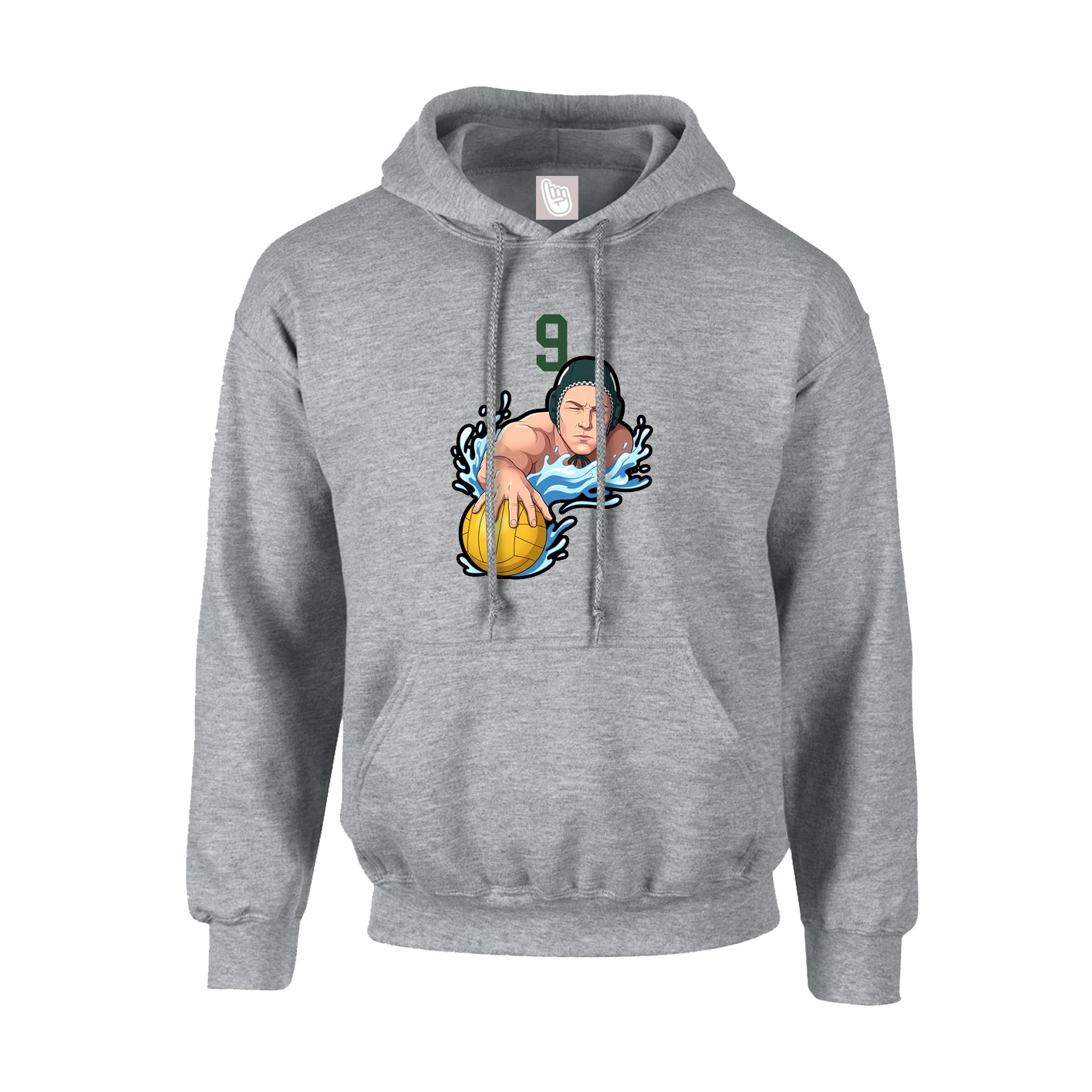 Youth Hoodie — Number Top in Grey