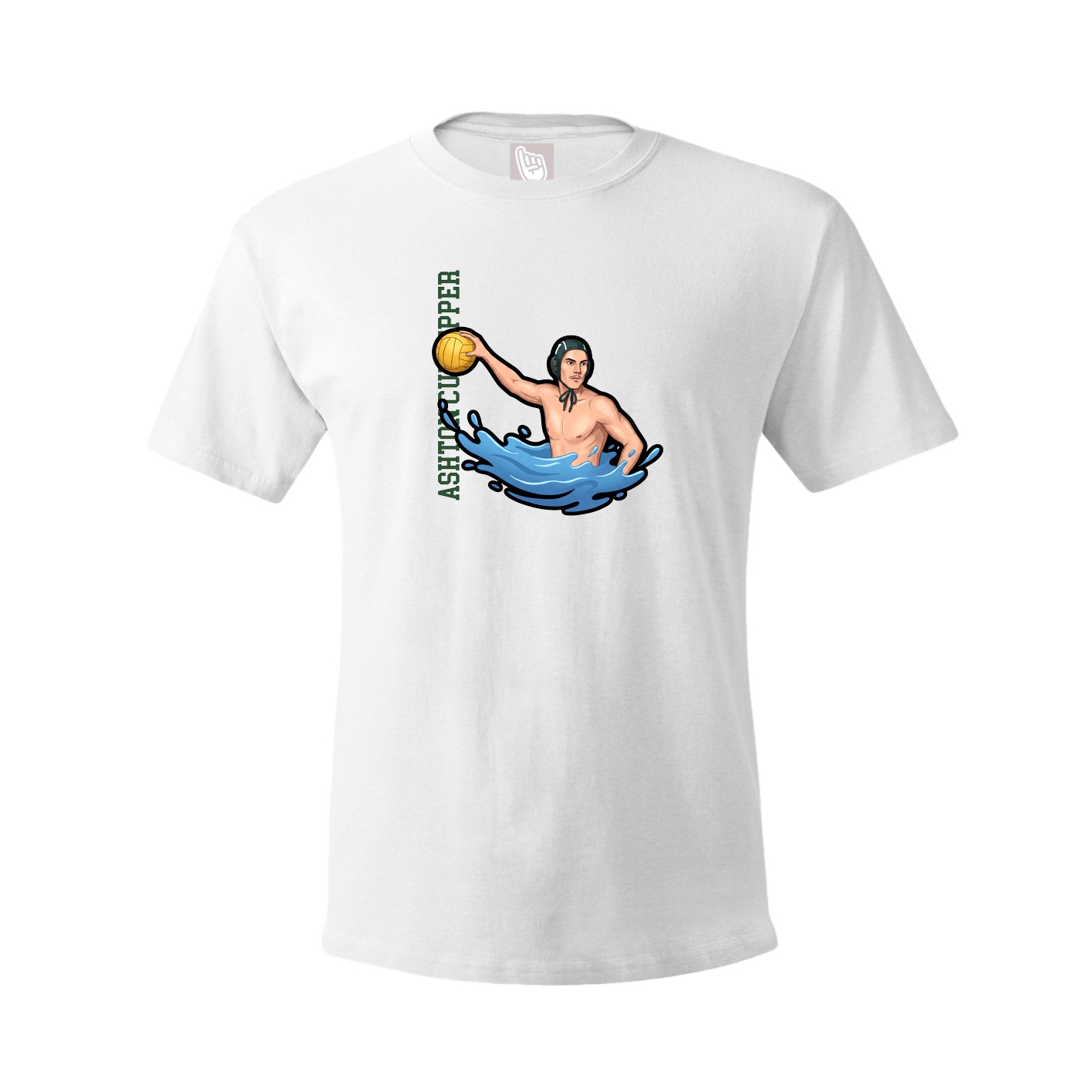 Tee — Name Vertical in White