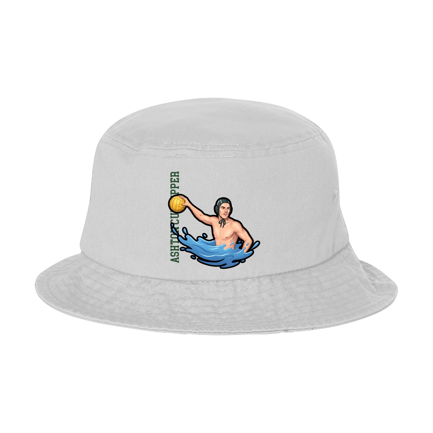 Bucket Cap — Name Vertical in White