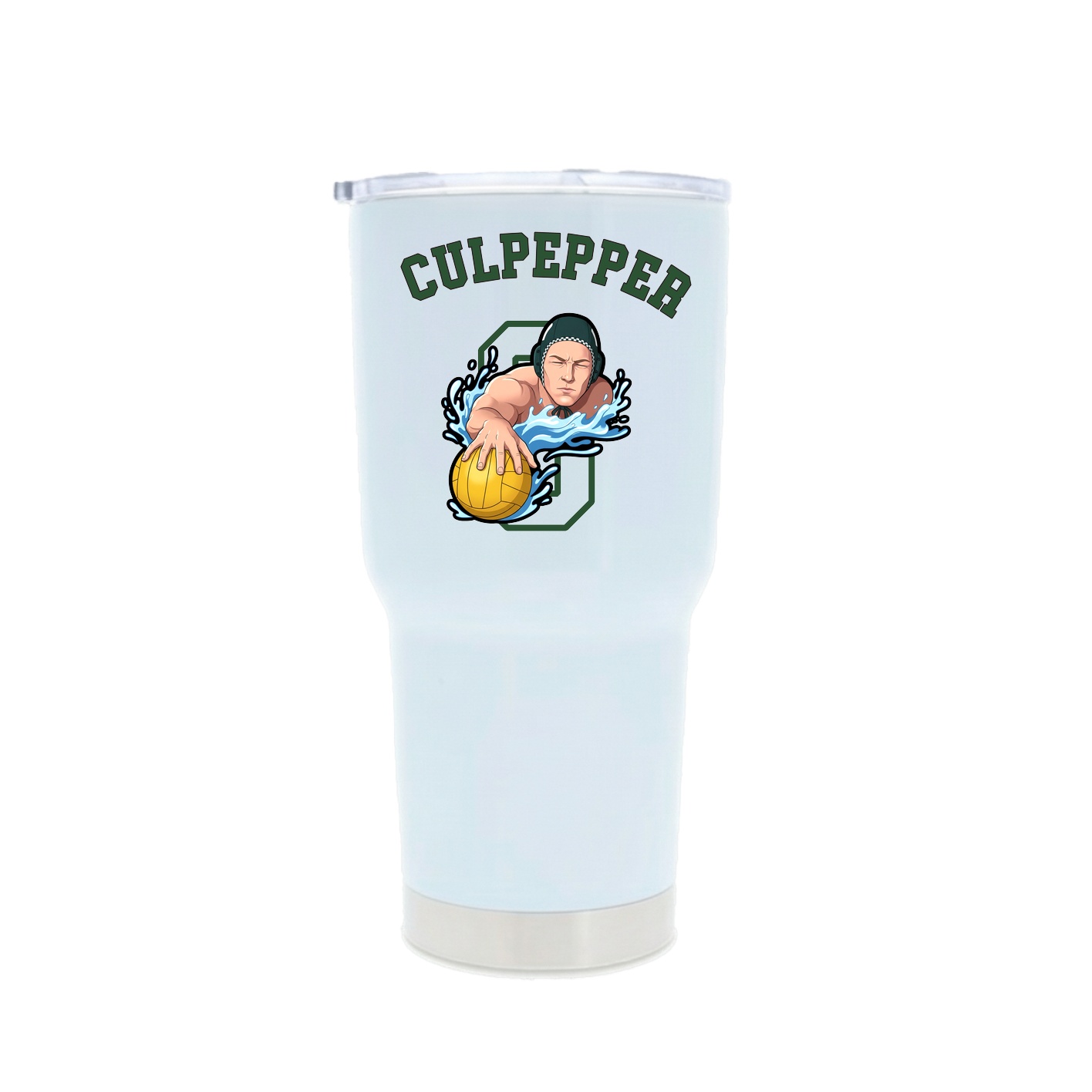 30oz Stainless Steel Tumbler — Shirsey Arch in White