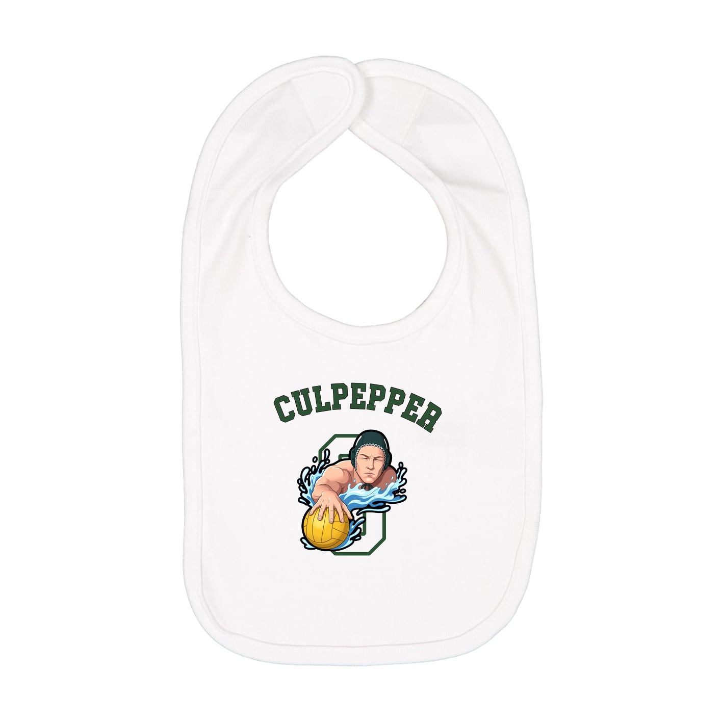 Infant Bib — Shirsey Arch in White