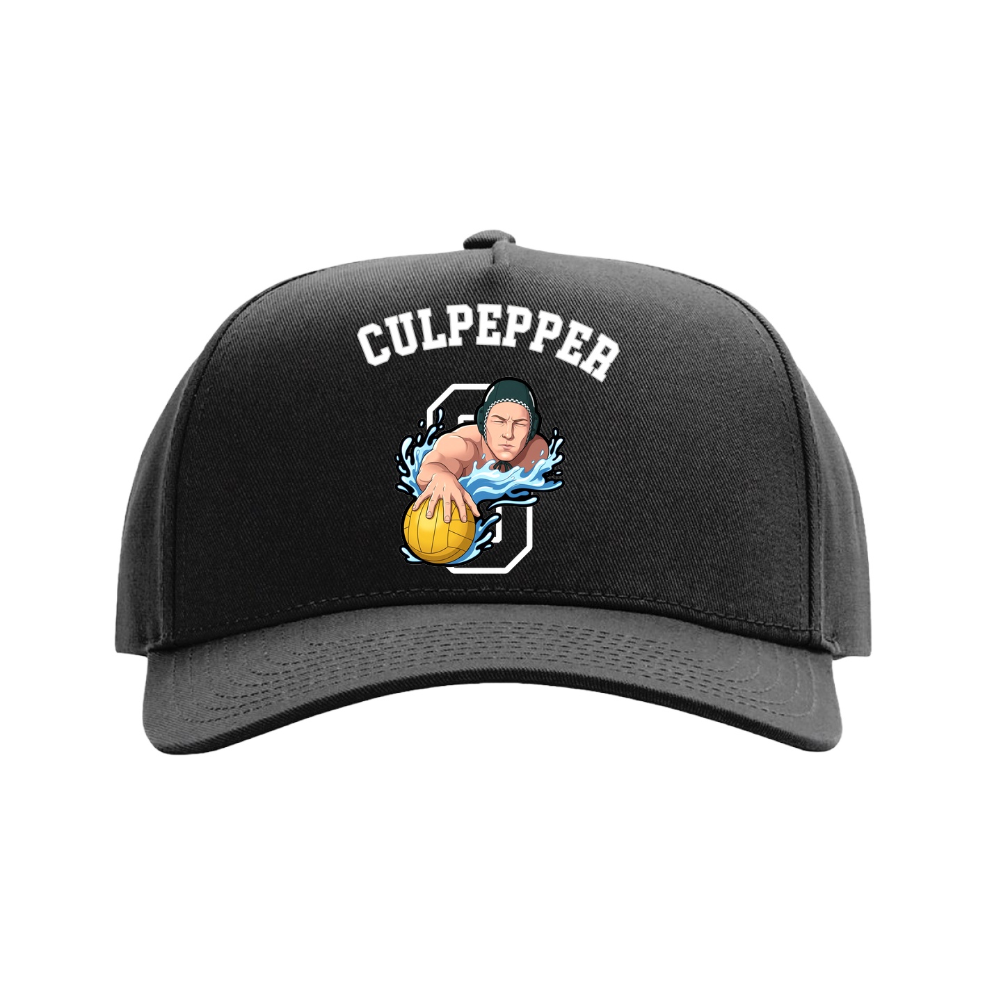 Full Fabric Five-Panel Champ Cap — Shirsey Arch in Black