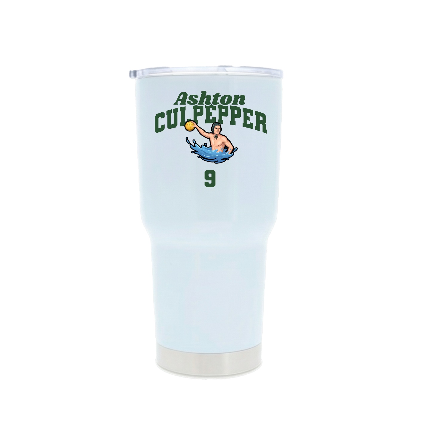 30oz Stainless Steel Tumbler — Signature Arch in White