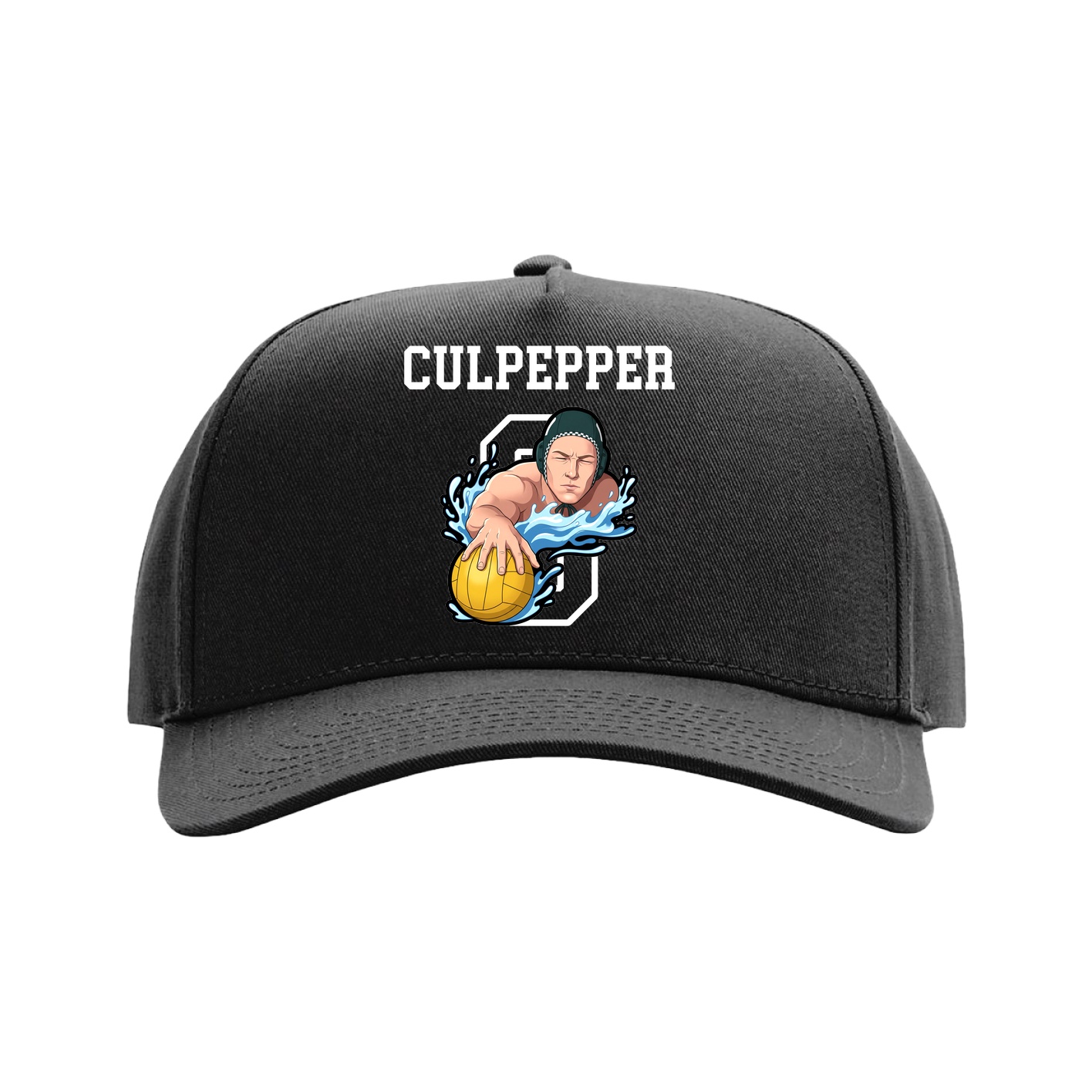 Full Fabric Five-Panel Champ Cap — Shirsey in Black