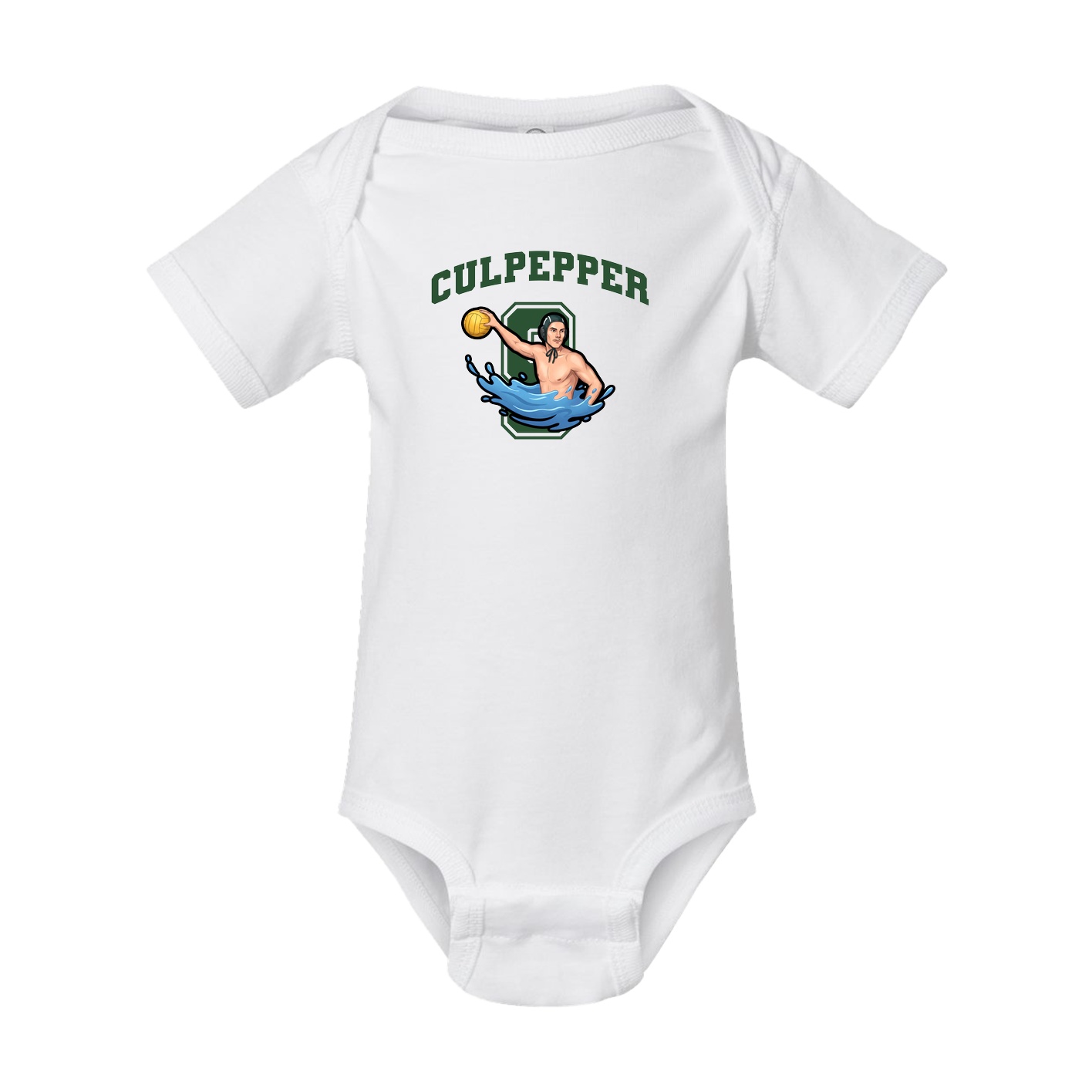 Baby Onesie — Number in White