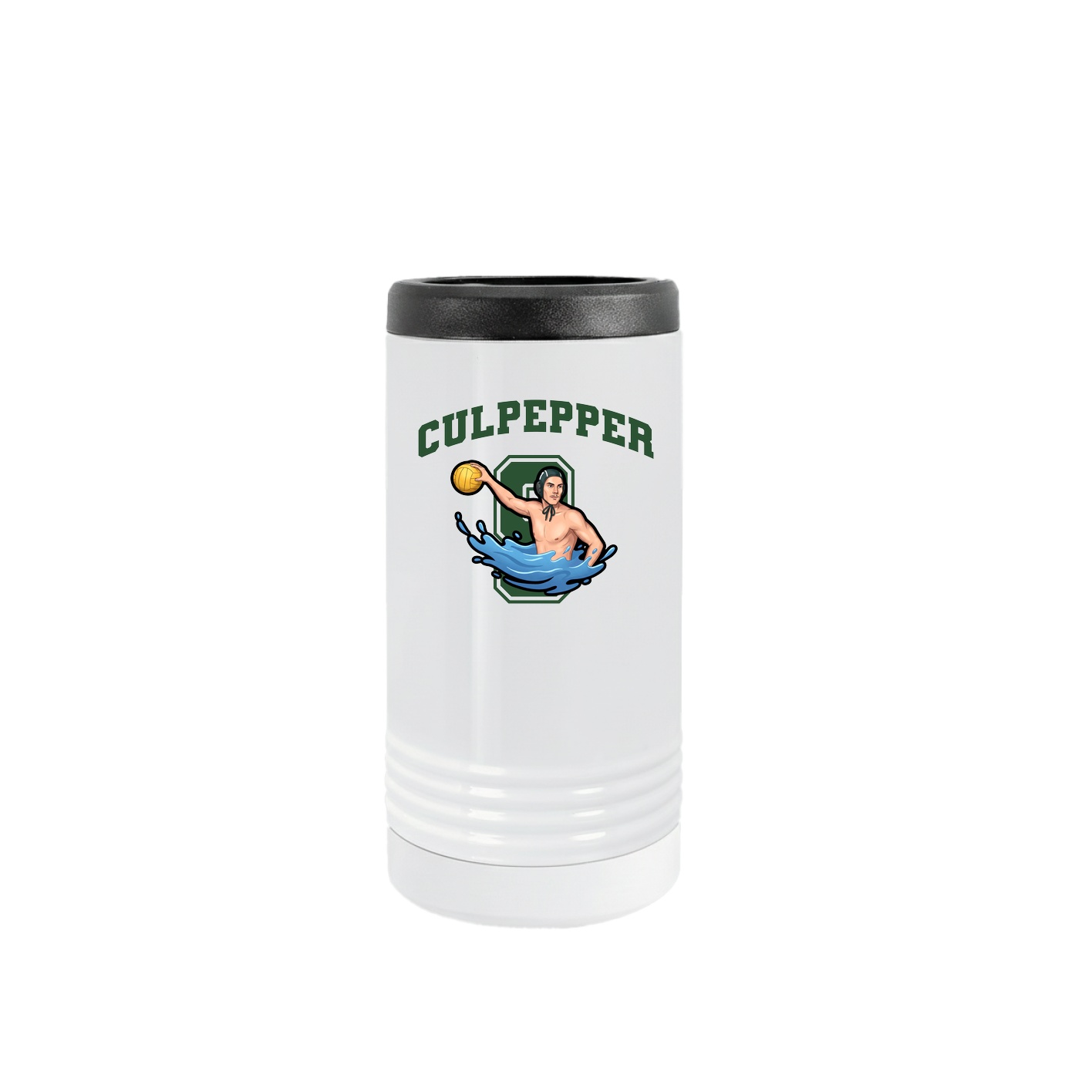 Slim Beverage Holder — Number in White