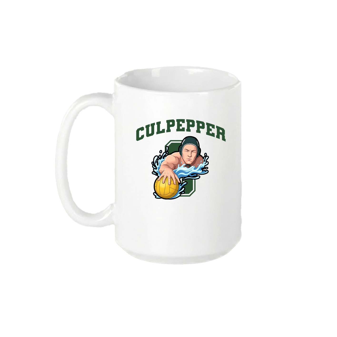 15oz Coffee Mug — Number in White