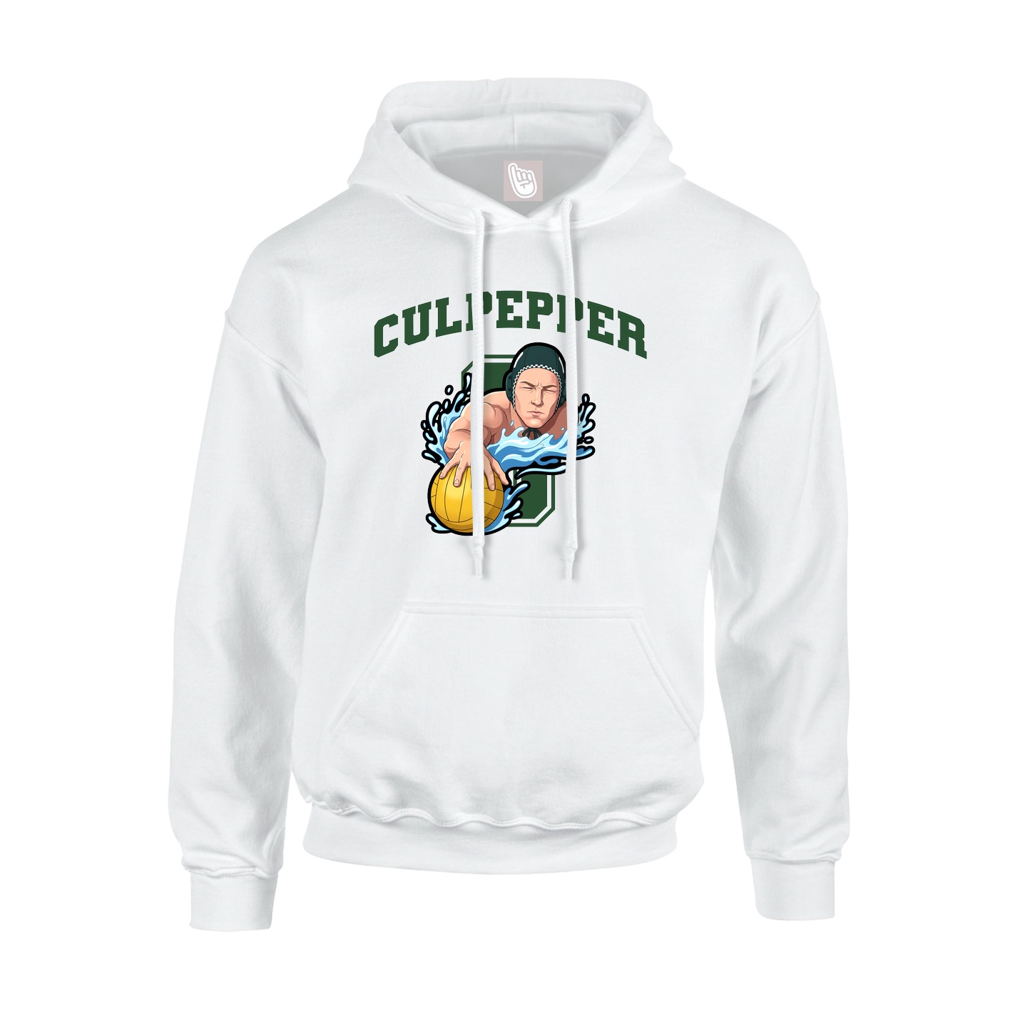 Hoodie — Number in White