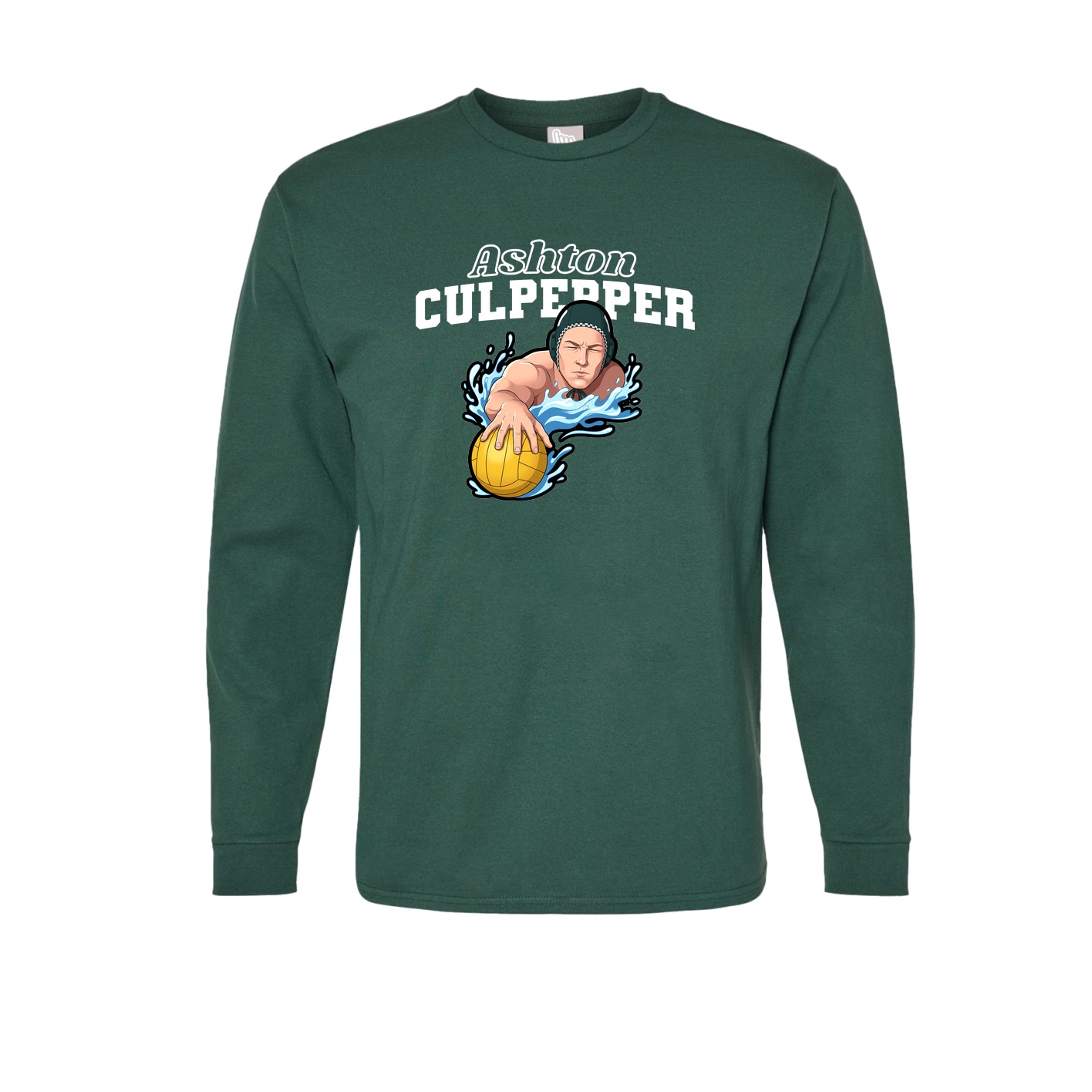 Long Sleeve Tee — Name Arch in Green