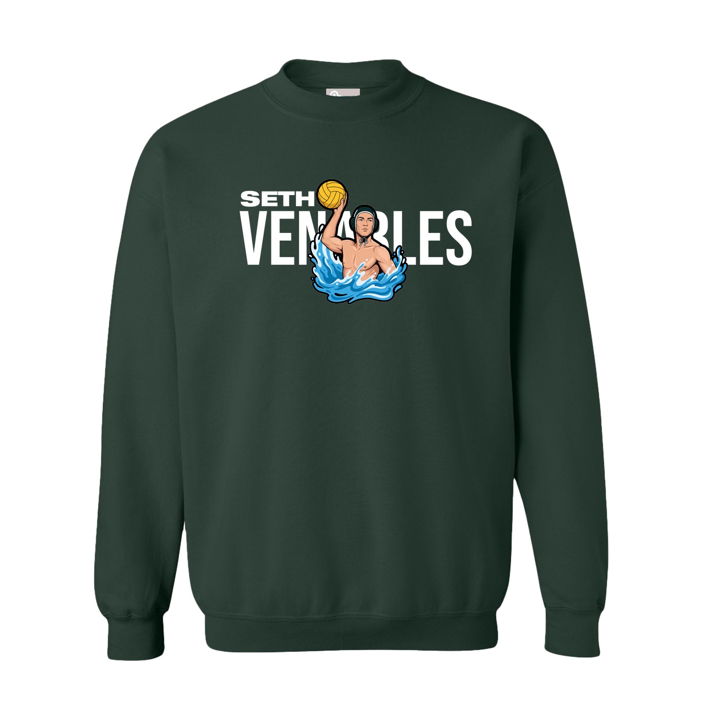 Fleece Crew — Player Name in Green