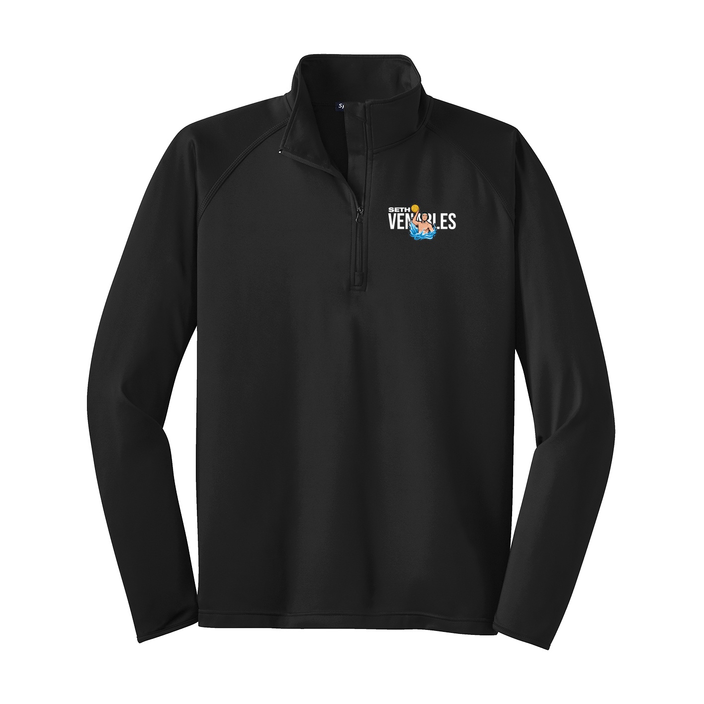Q-Zip Pullover — Player Name in Black