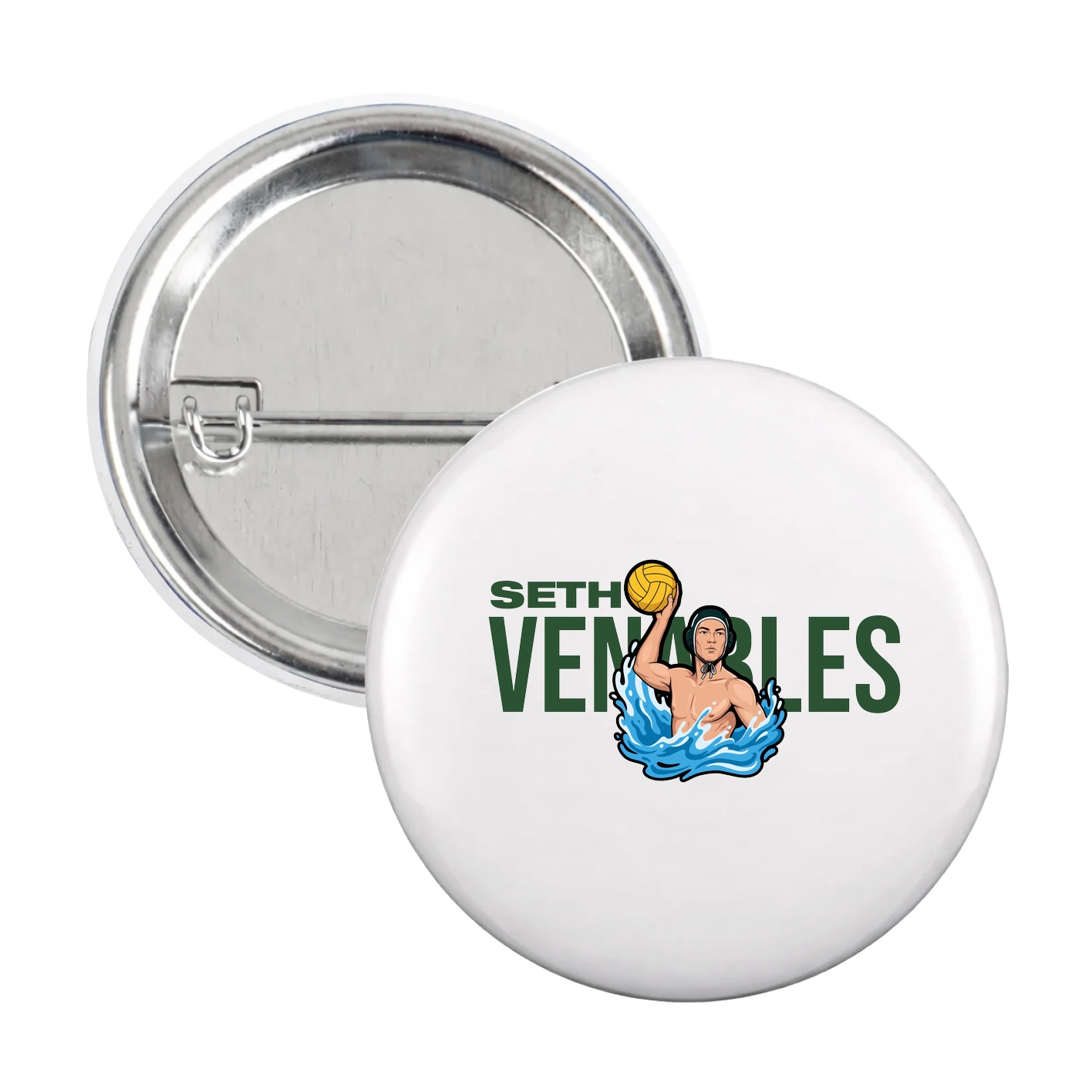 Game Day Button — Player Name in White
