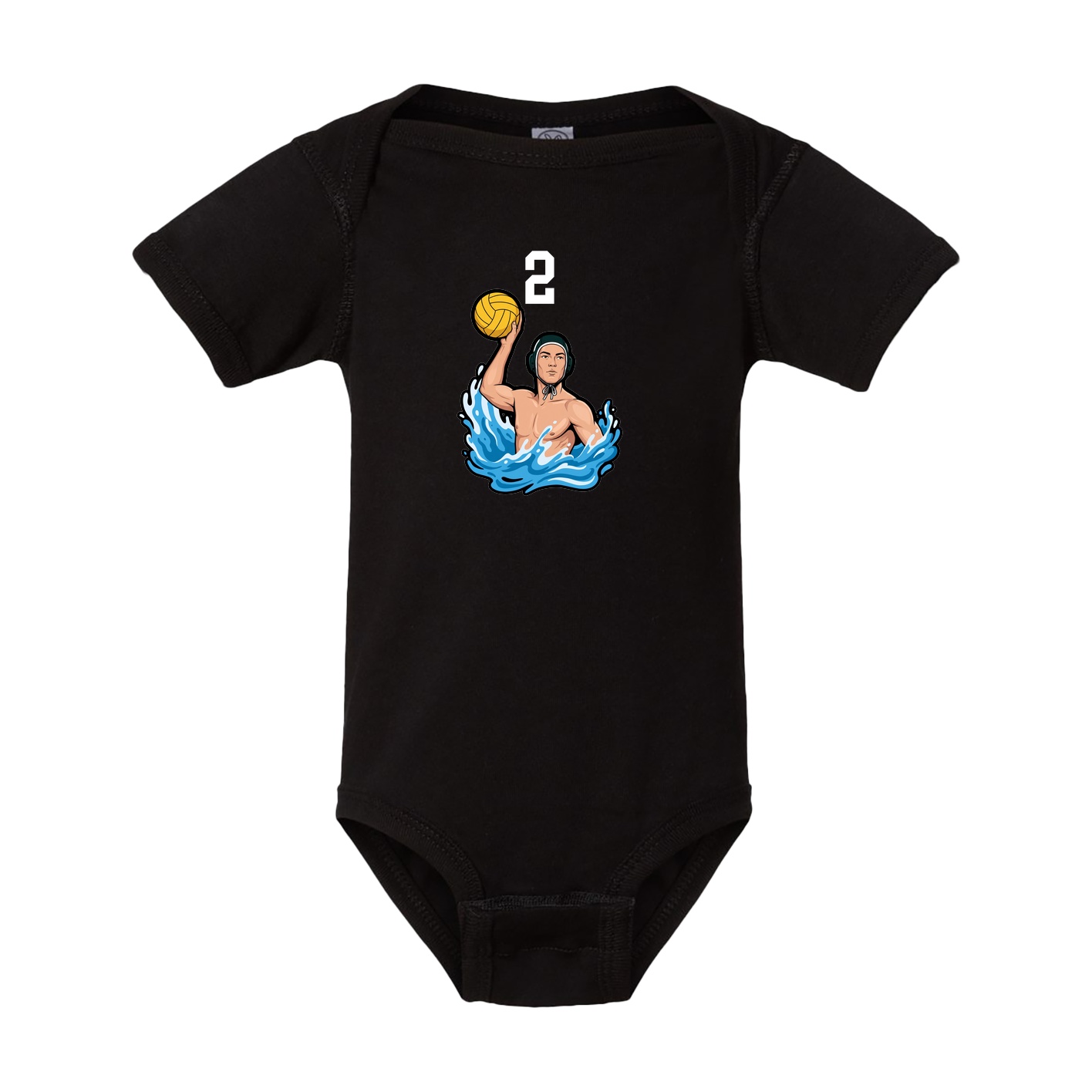Baby Onesie — Number Top in Black